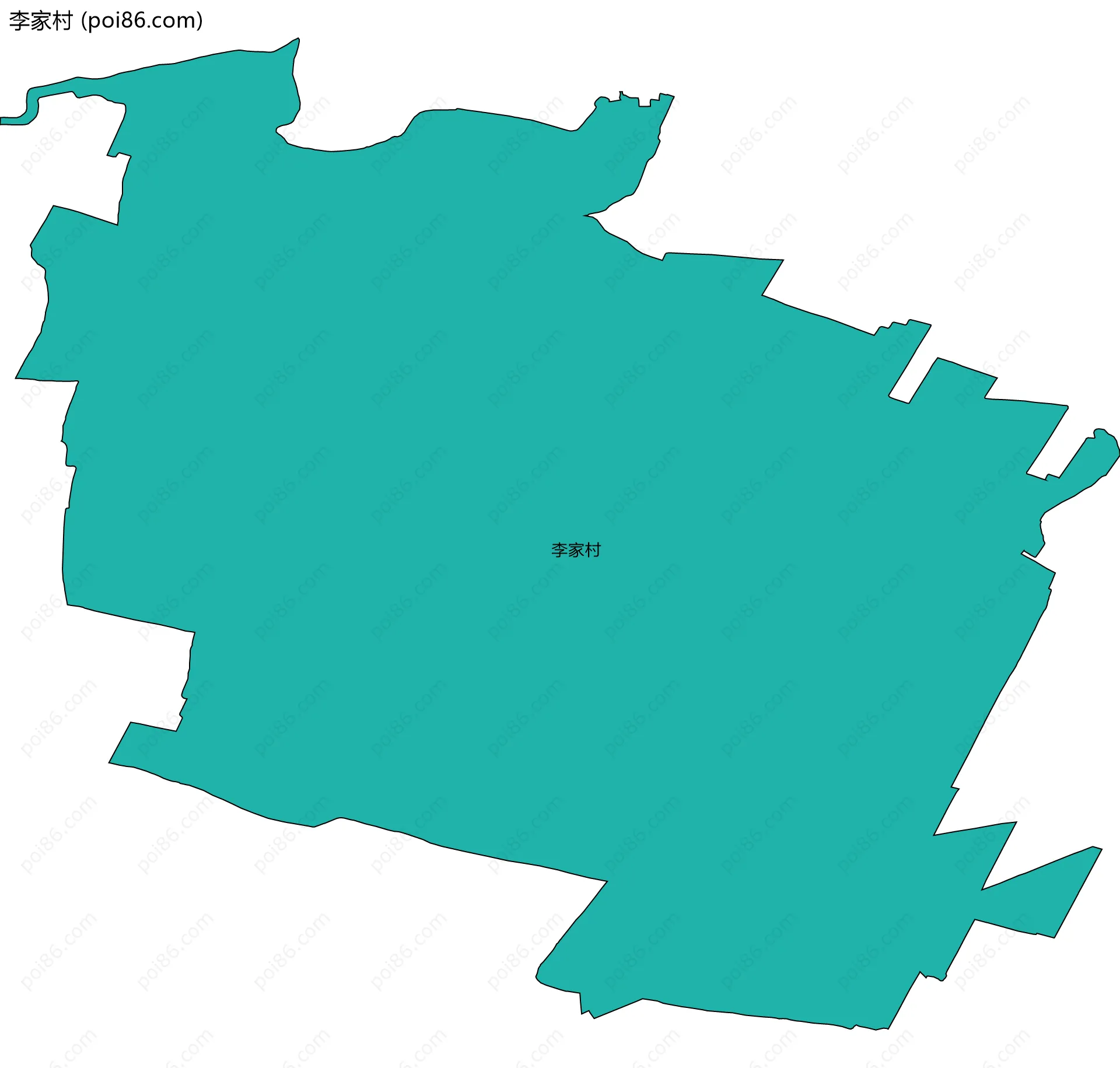 李家村边界地图