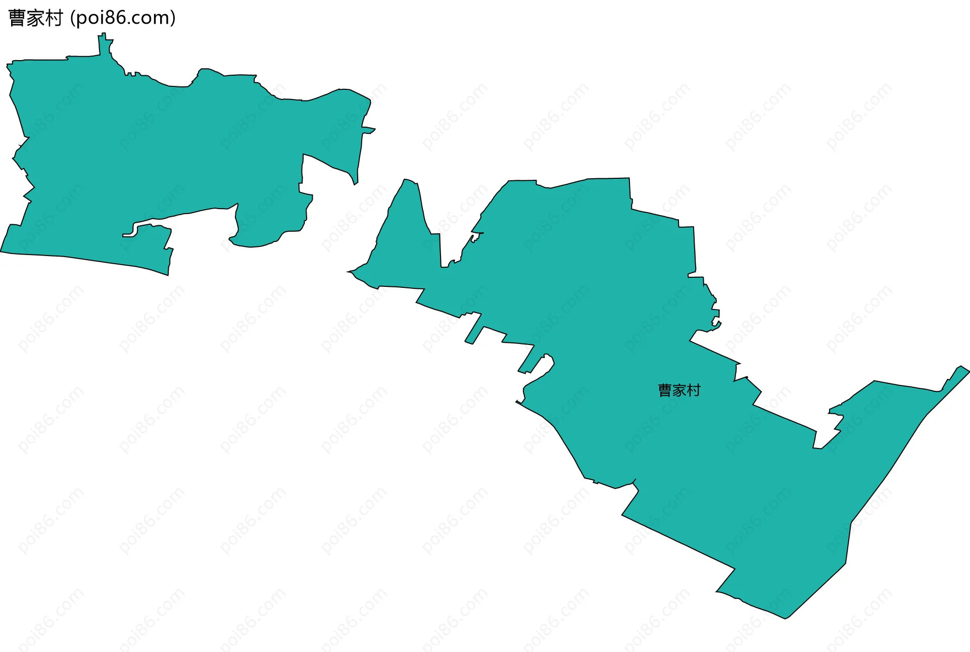 曹家村边界地图