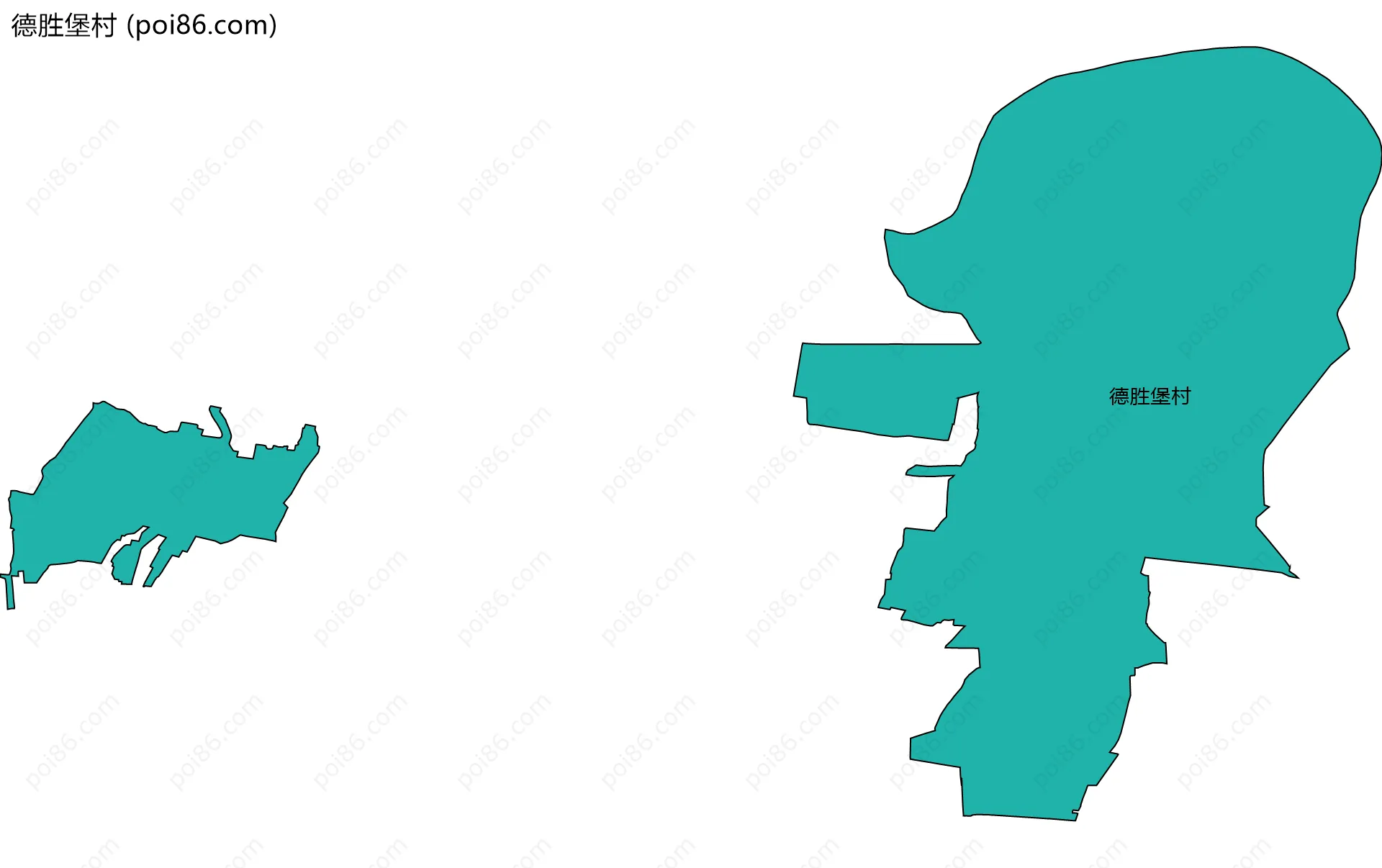 德胜堡村边界地图