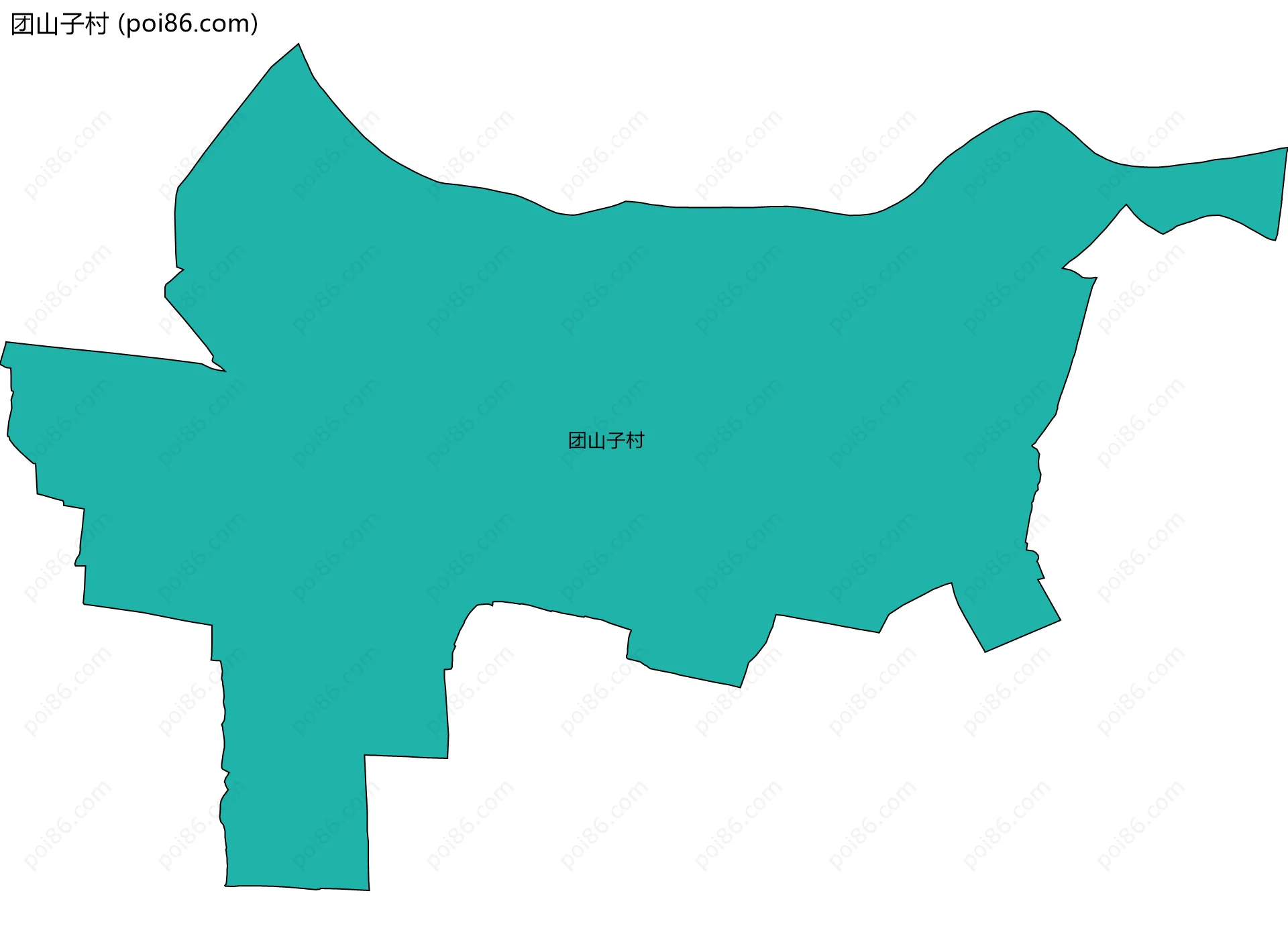 团山子村边界地图
