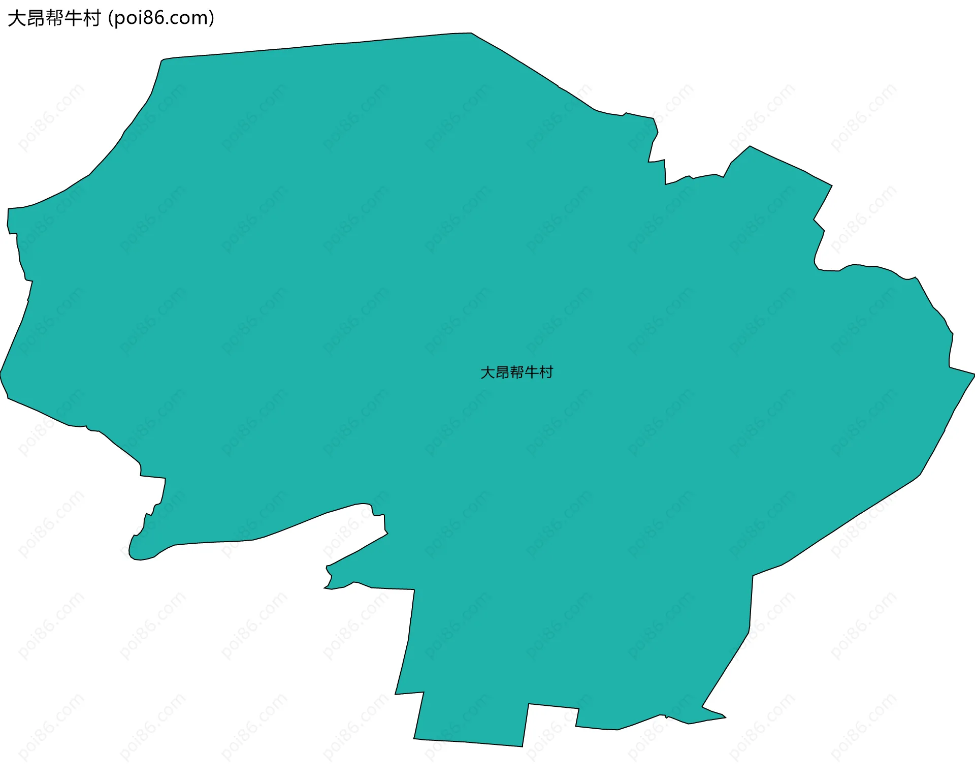 大昂帮牛村边界地图