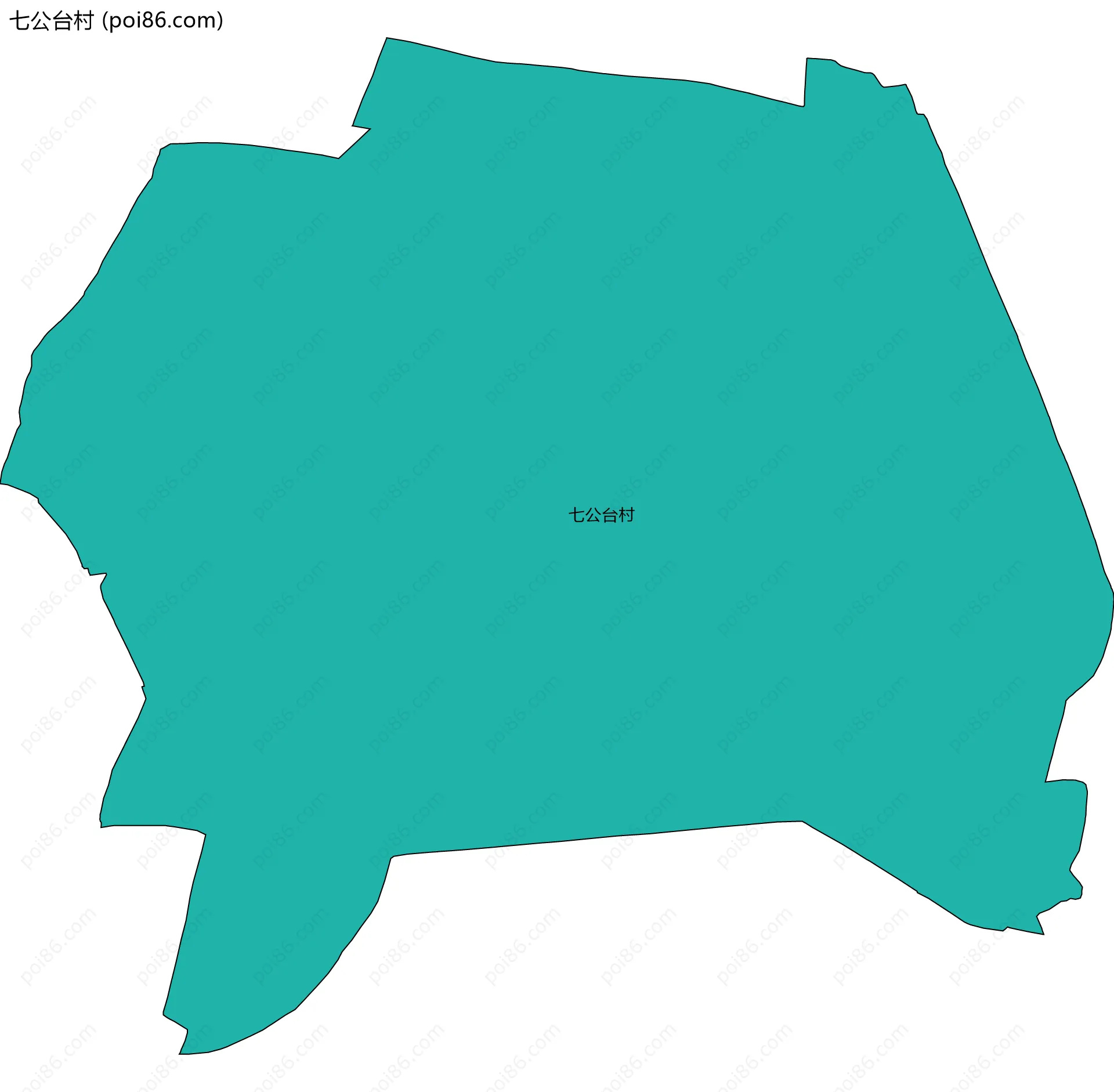 七公台村边界地图
