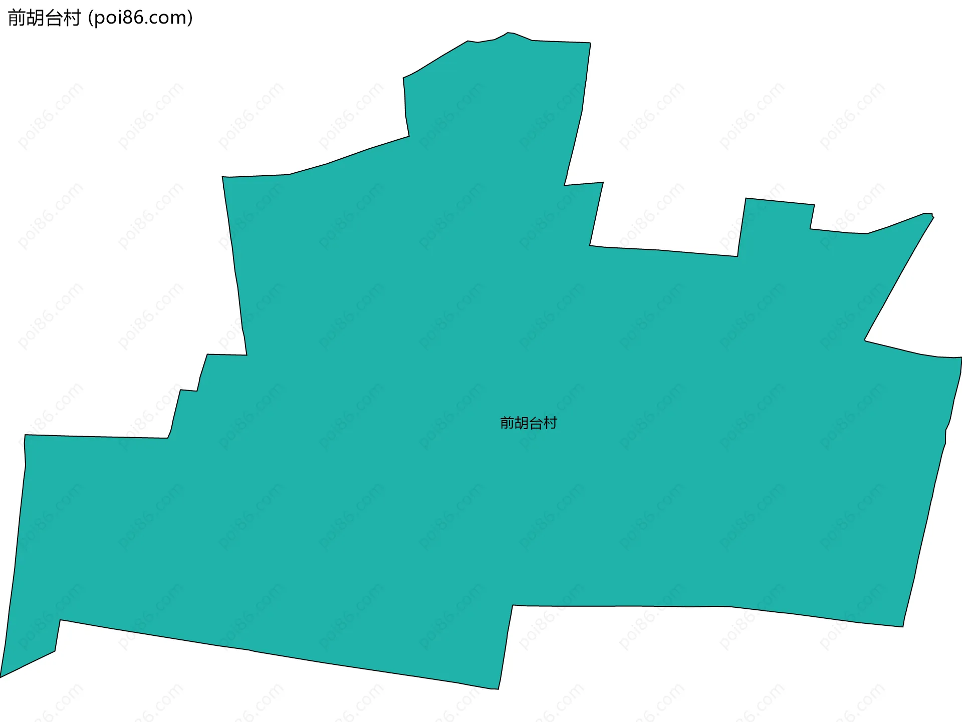 前胡台村边界地图