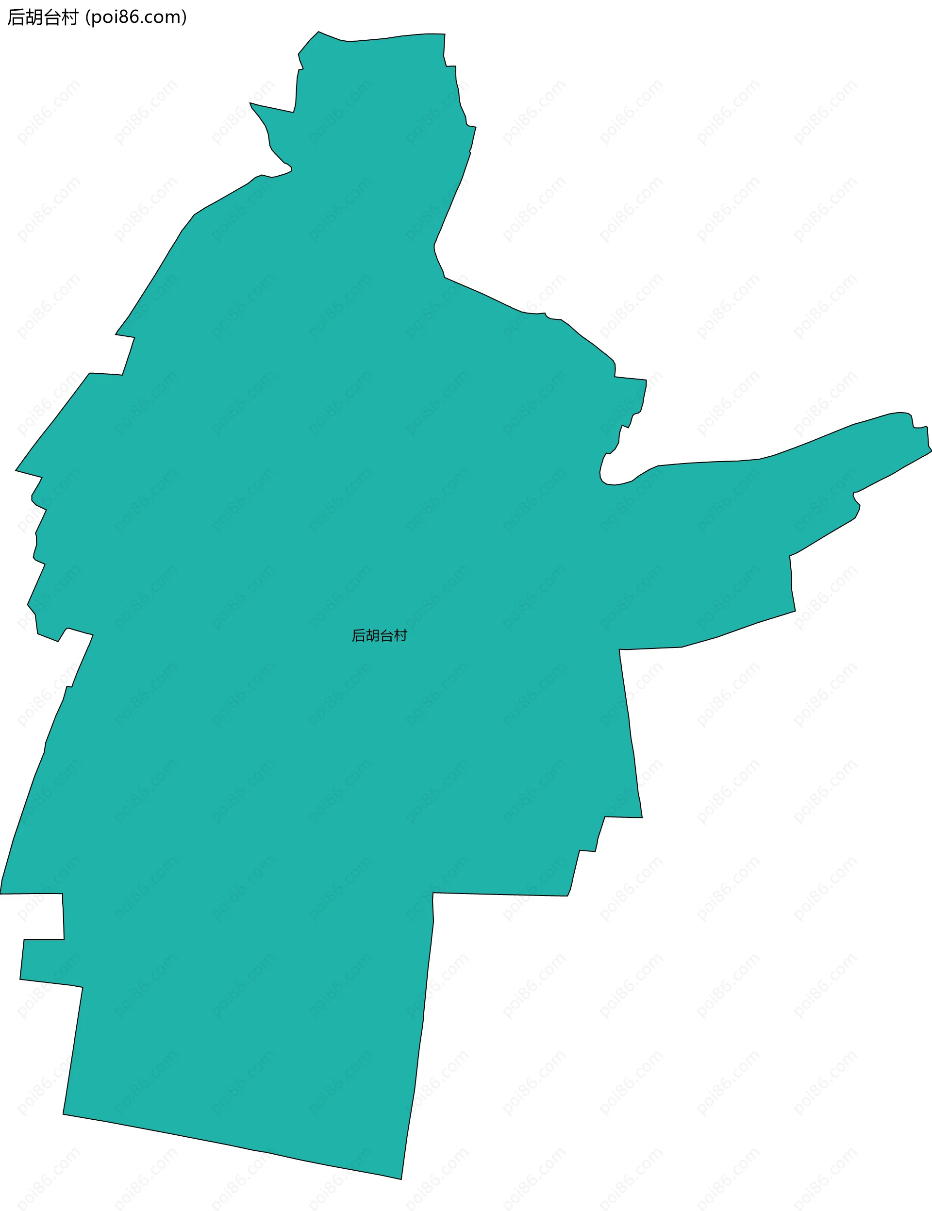 后胡台村边界地图