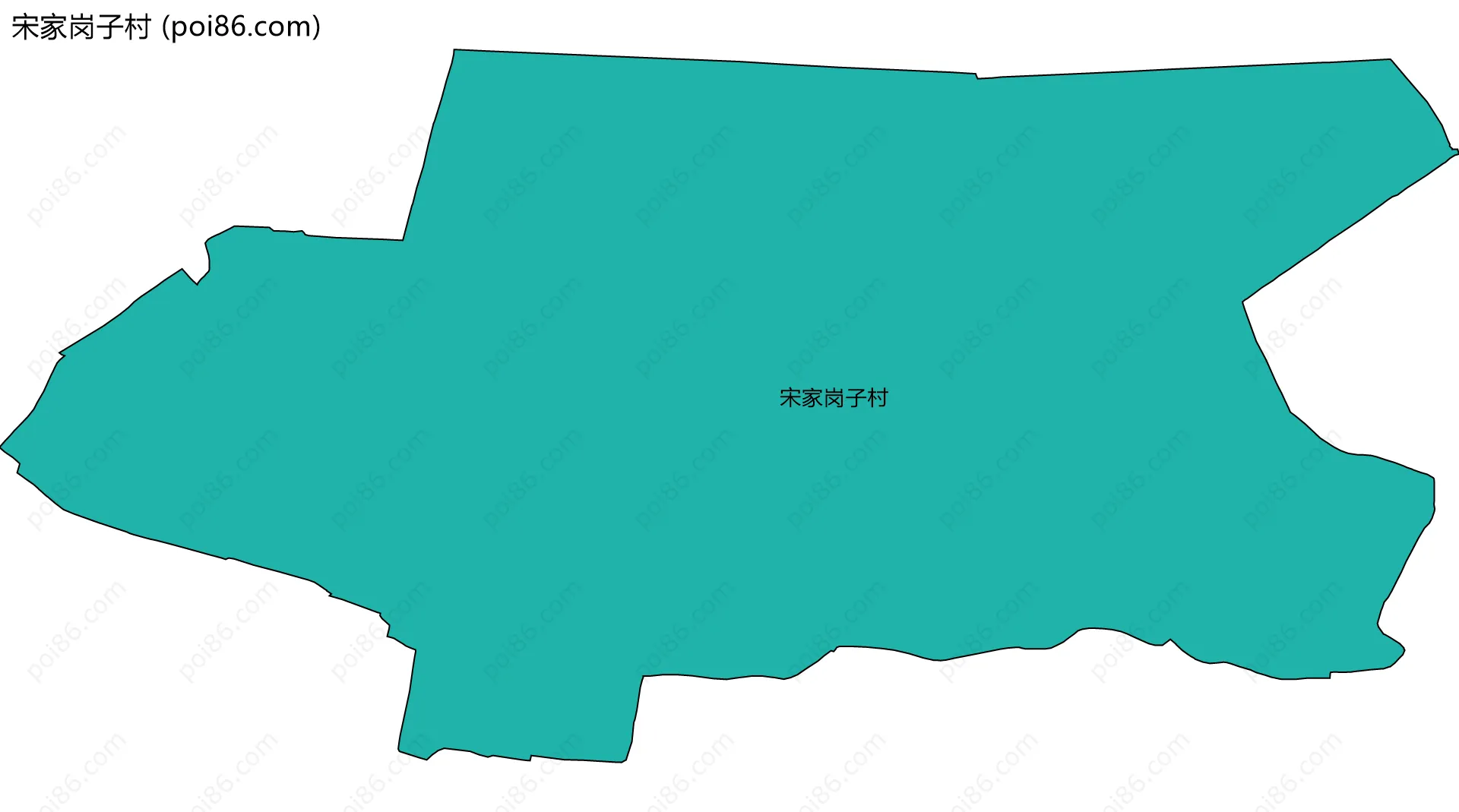 宋家岗子村边界地图