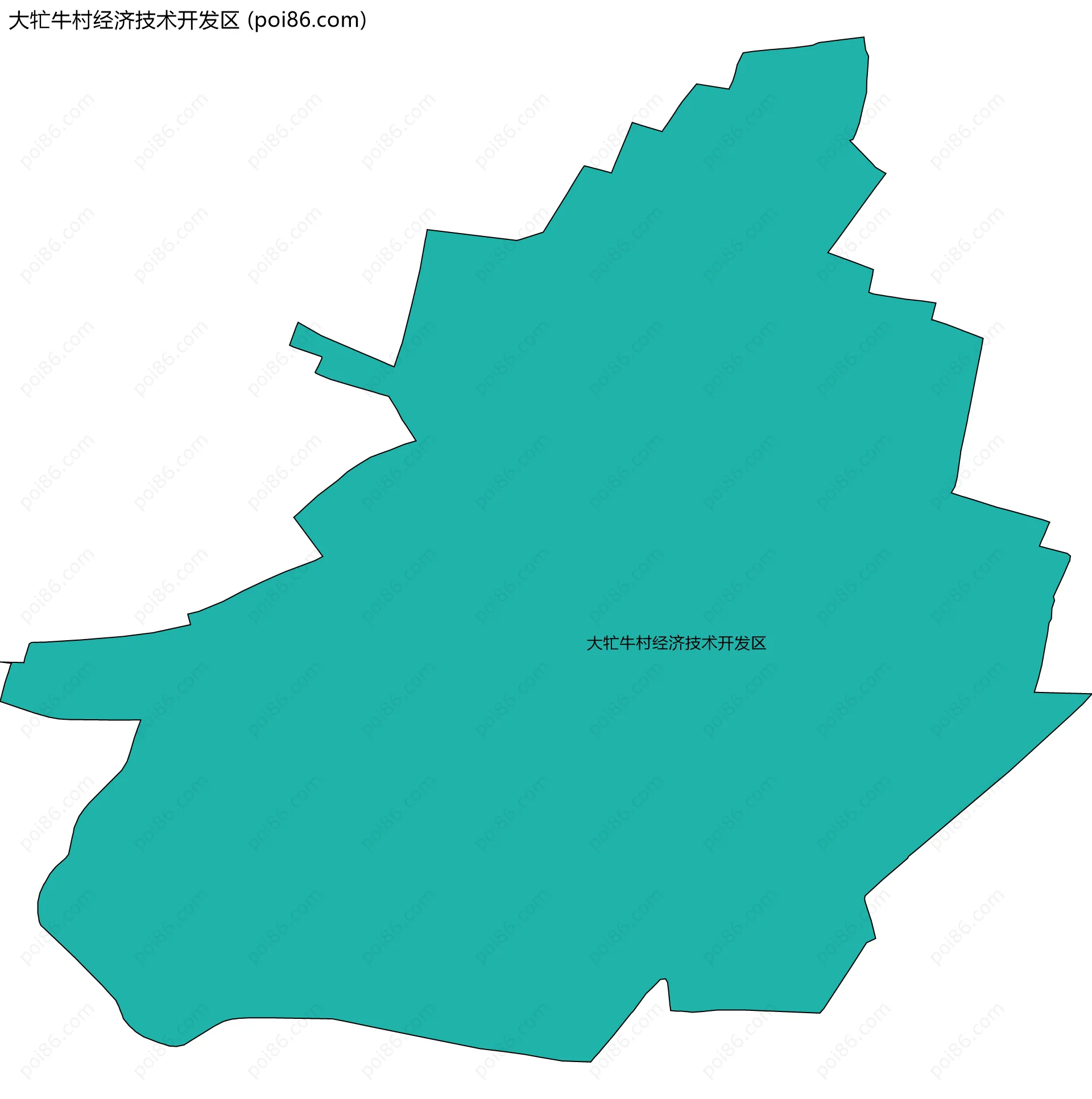 大牤牛村经济技术开发区边界地图