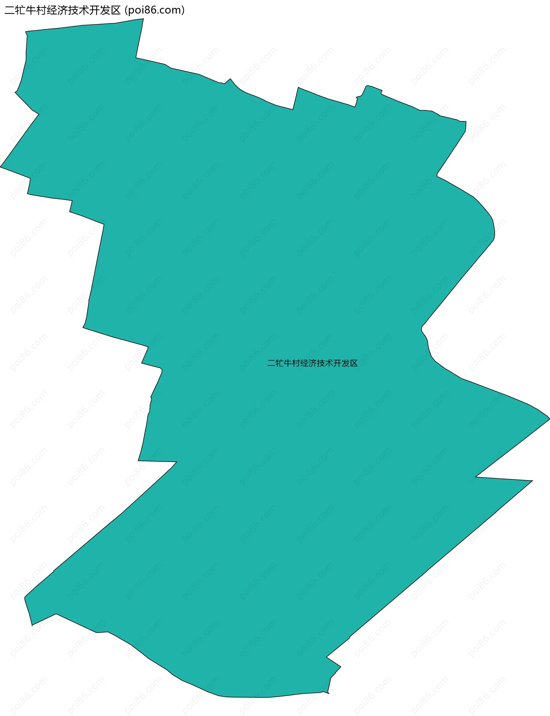二牤牛村经济技术开发区边界地图