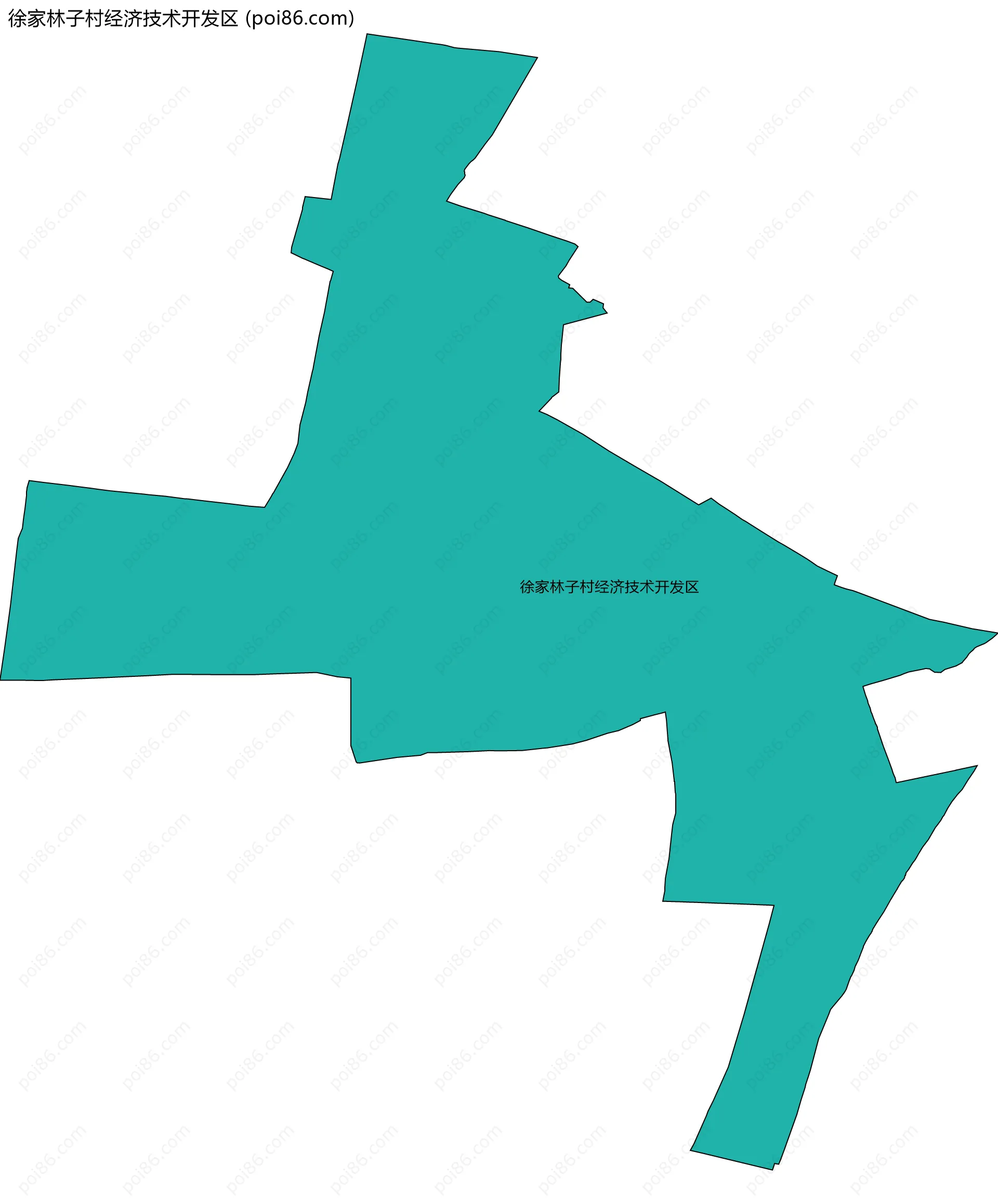 徐家林子村经济技术开发区边界地图