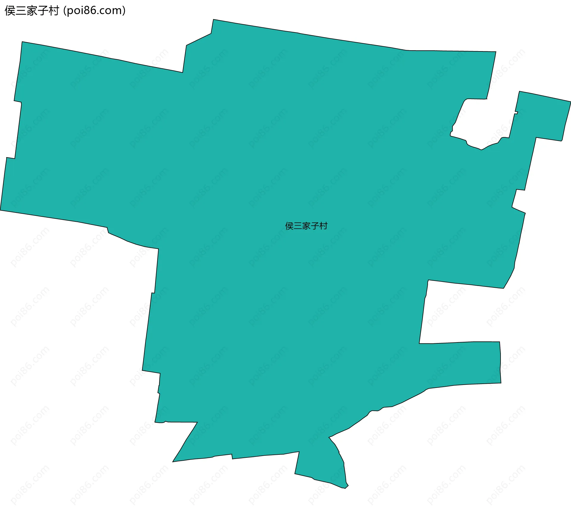 侯三家子村边界地图