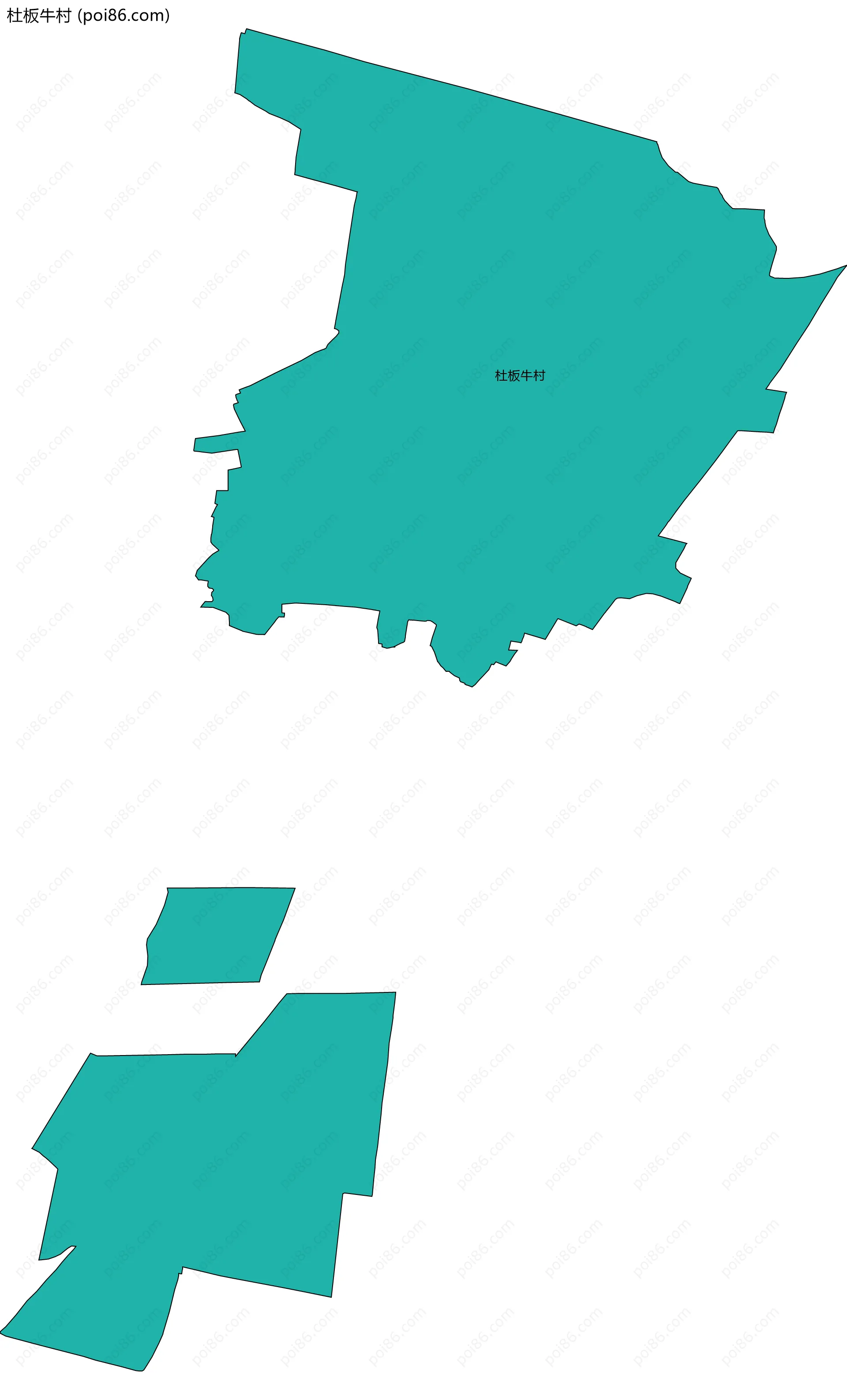 杜板牛村边界地图