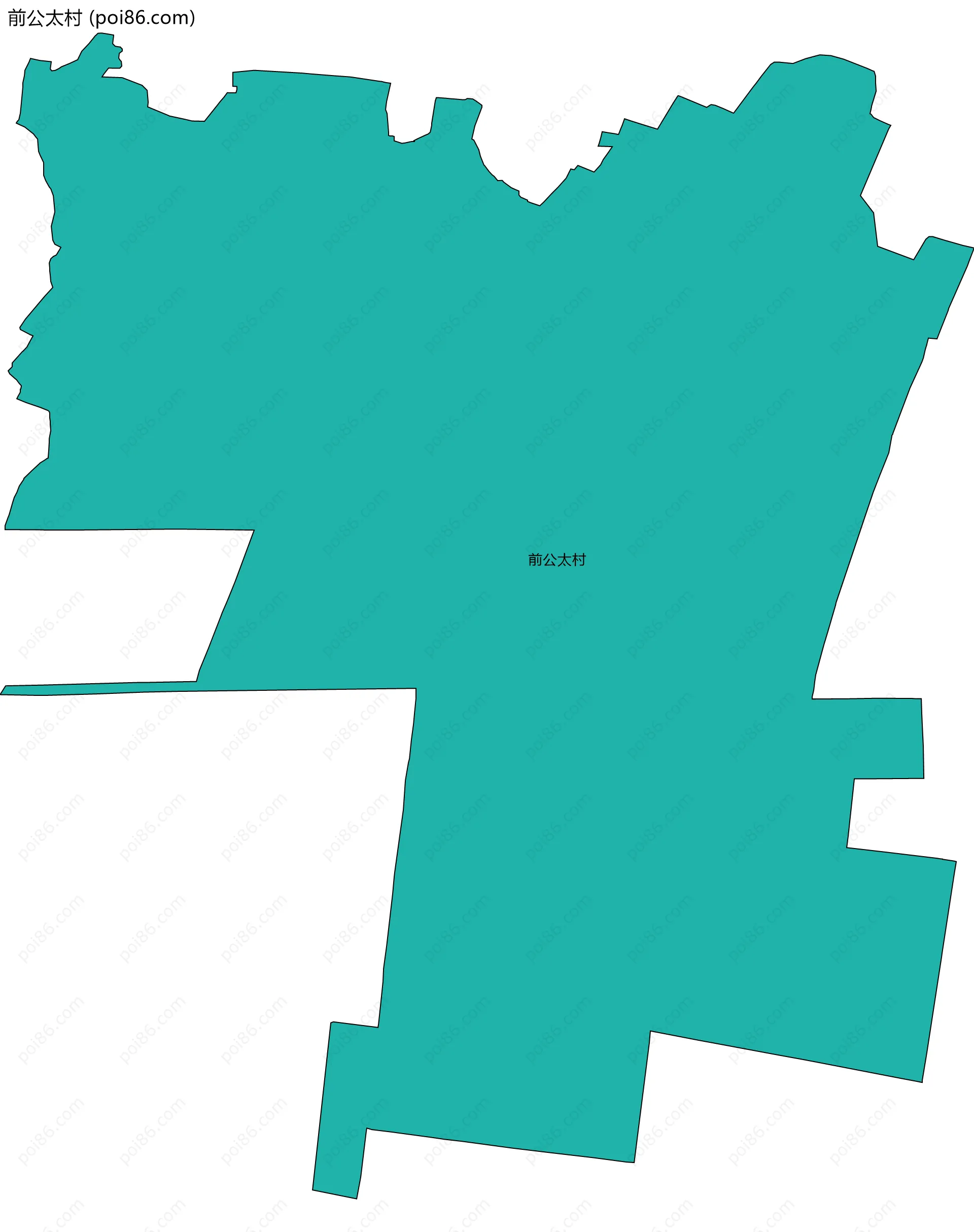 前公太村边界地图