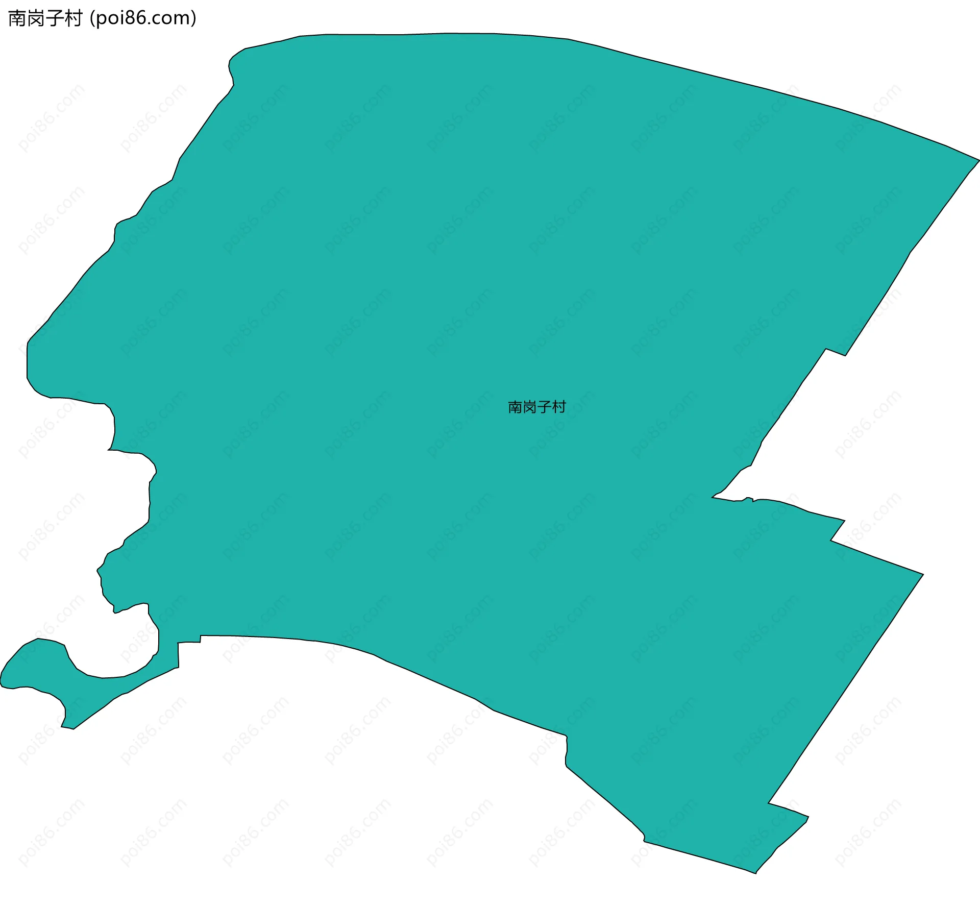 南岗子村边界地图