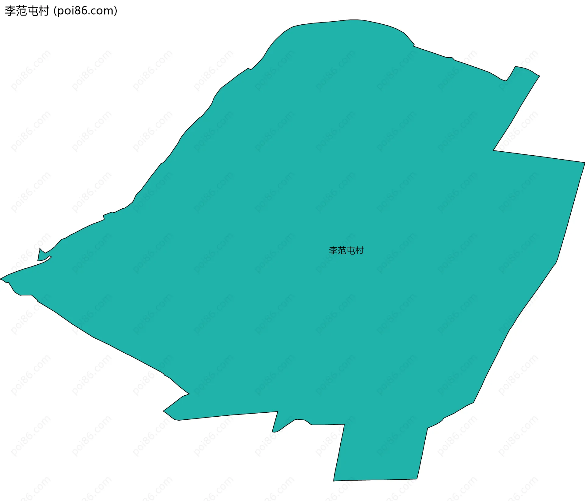 李范屯村边界地图