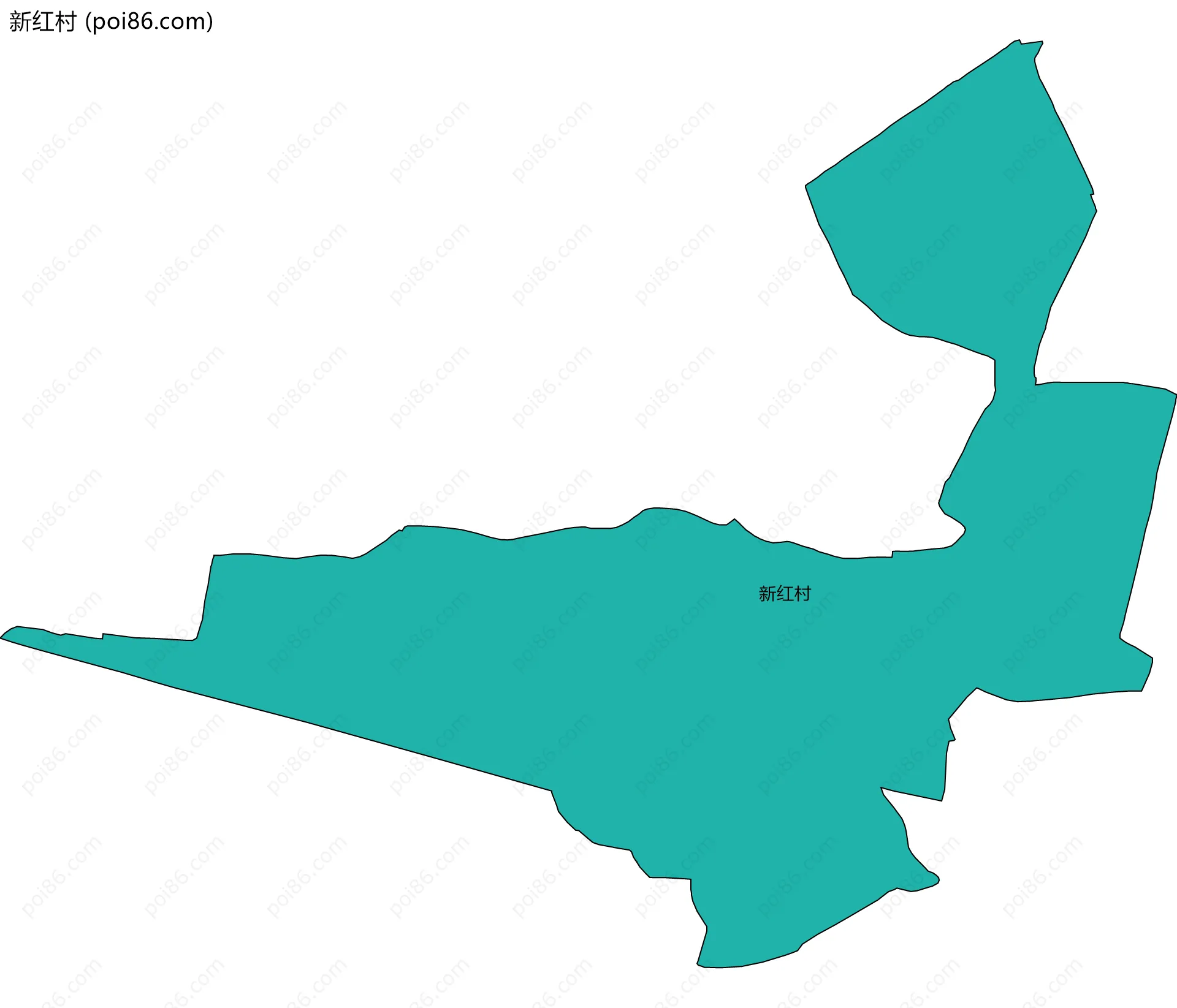 新红村边界地图
