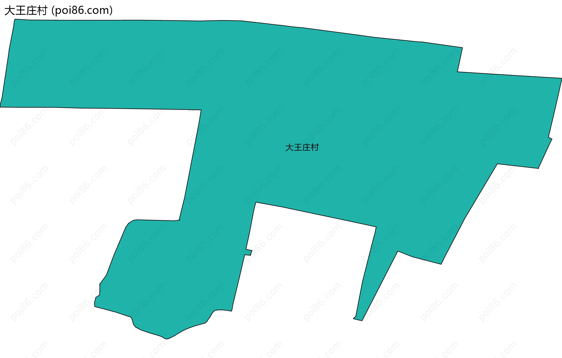 大王庄村边界地图