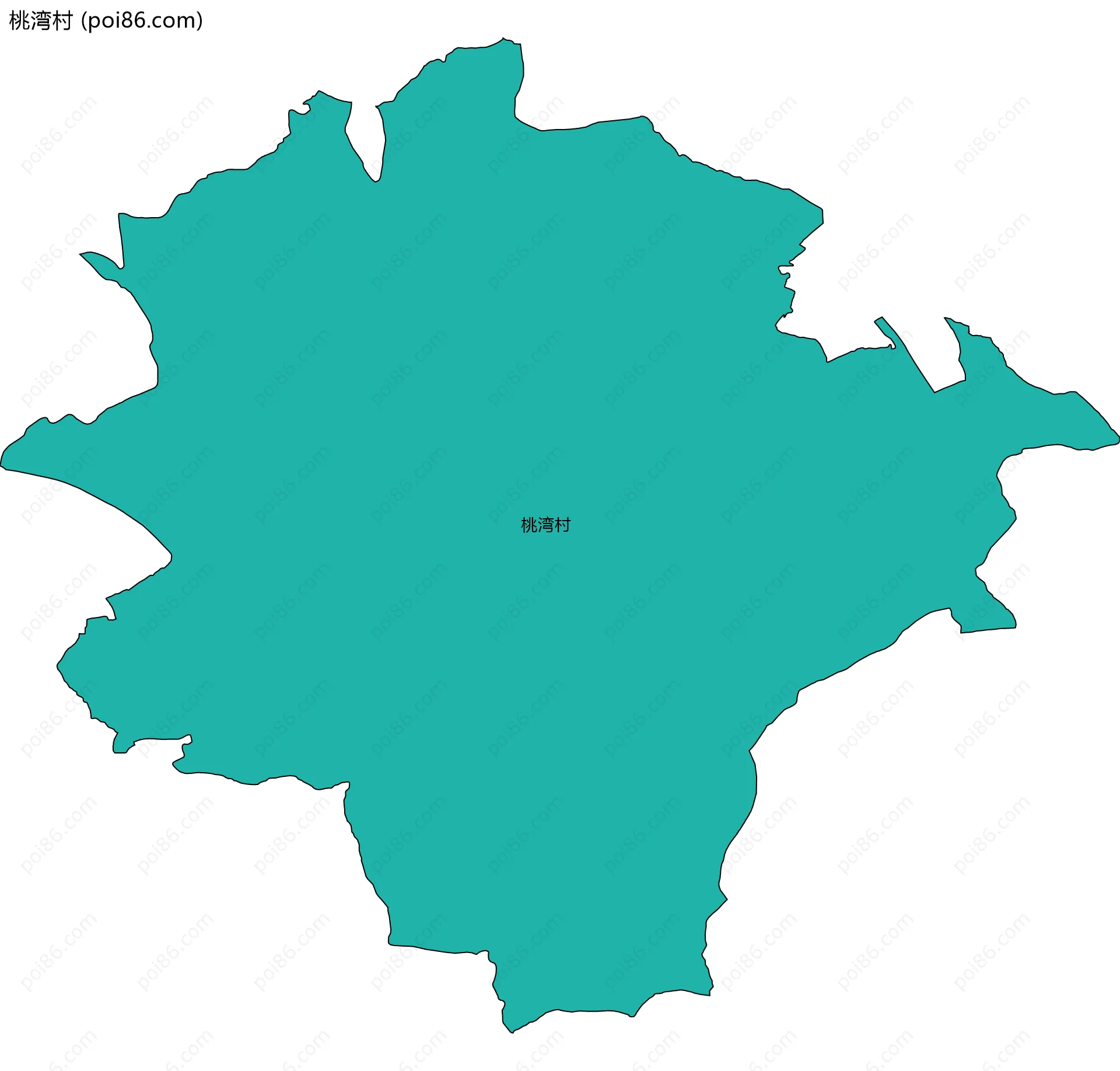 桃湾村边界地图