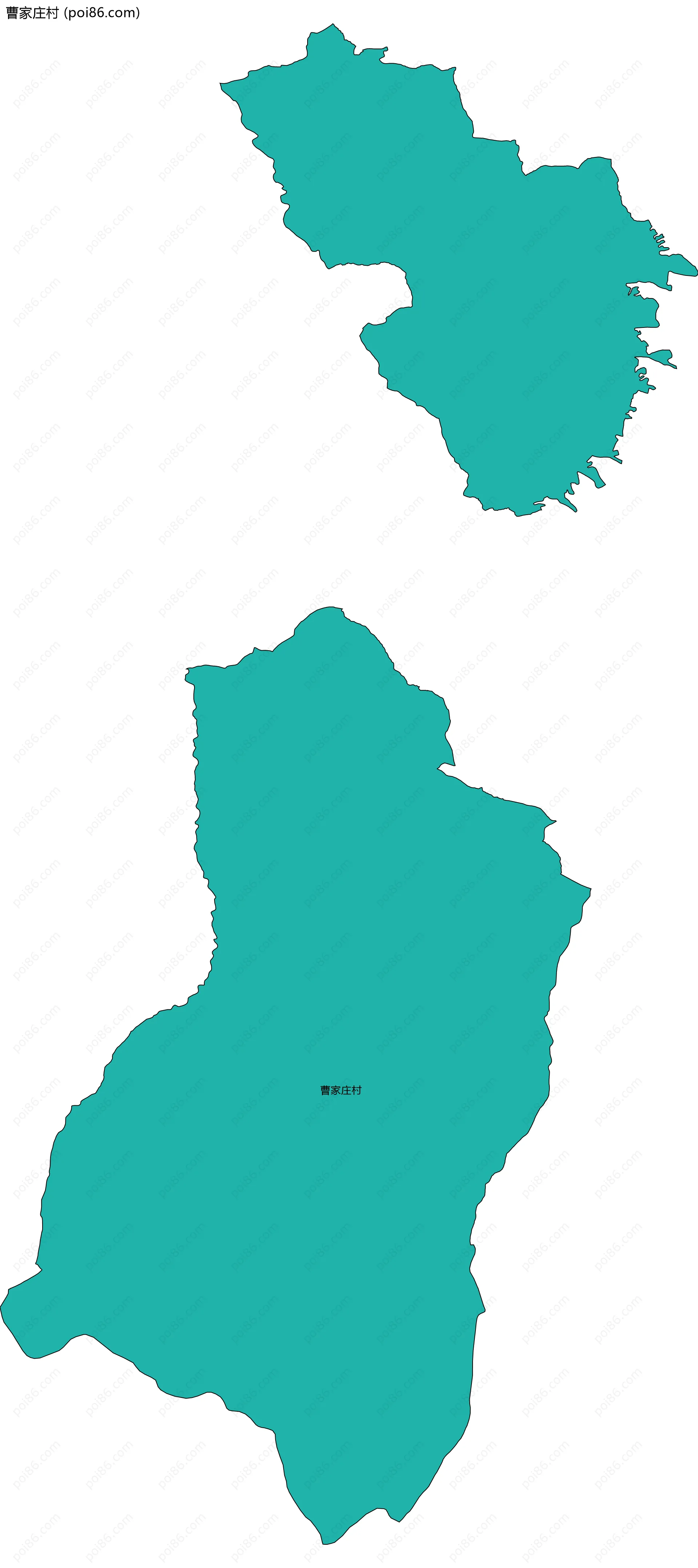 曹家庄村边界地图