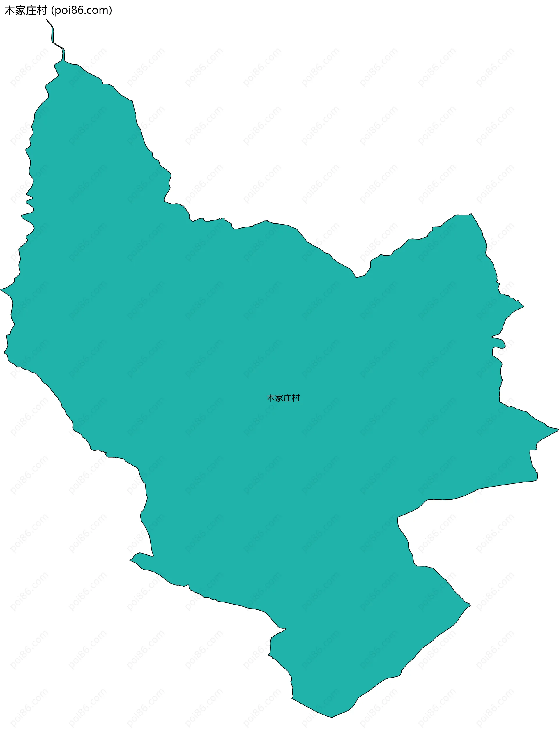 木家庄村边界地图