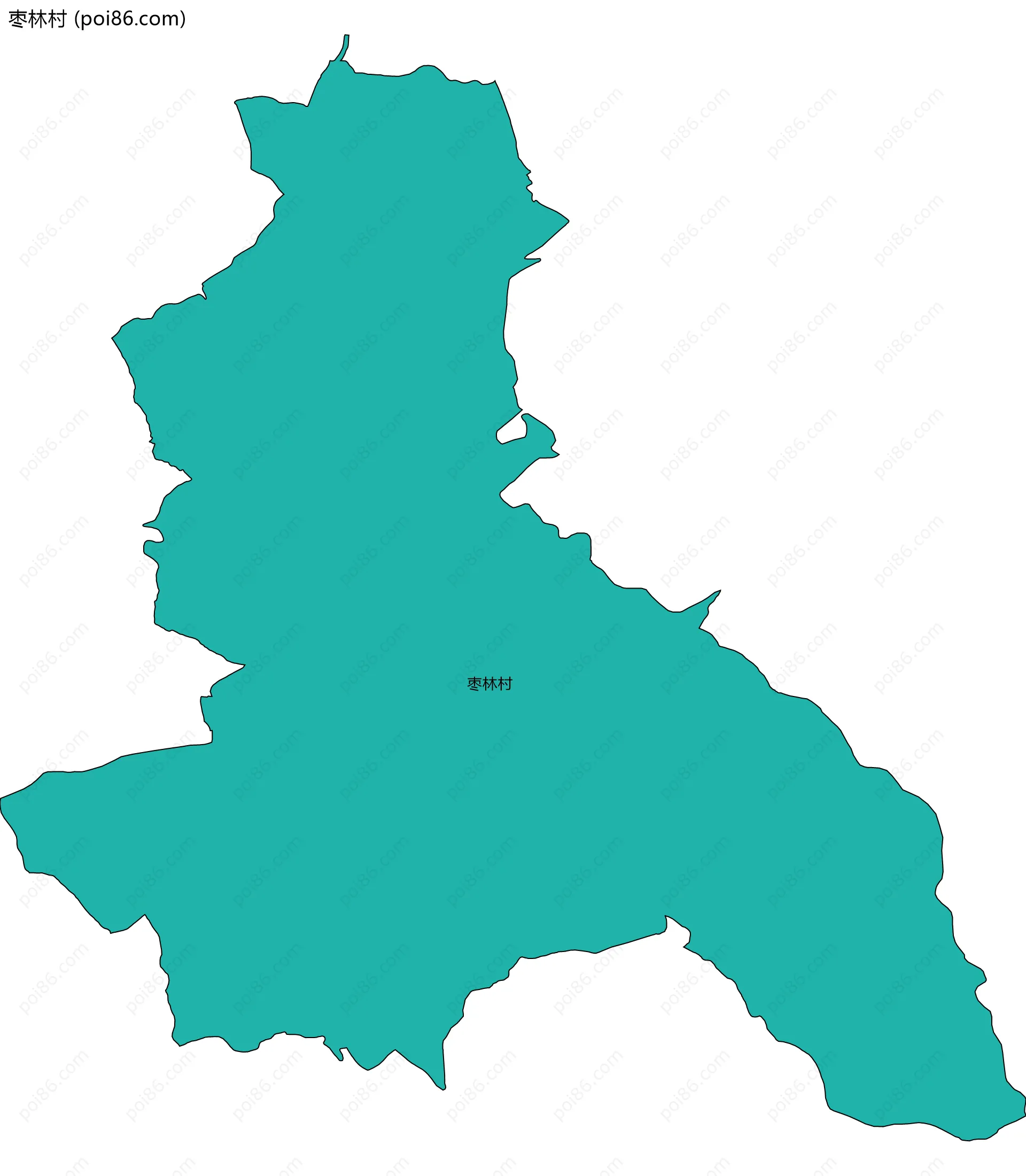 枣林村边界地图