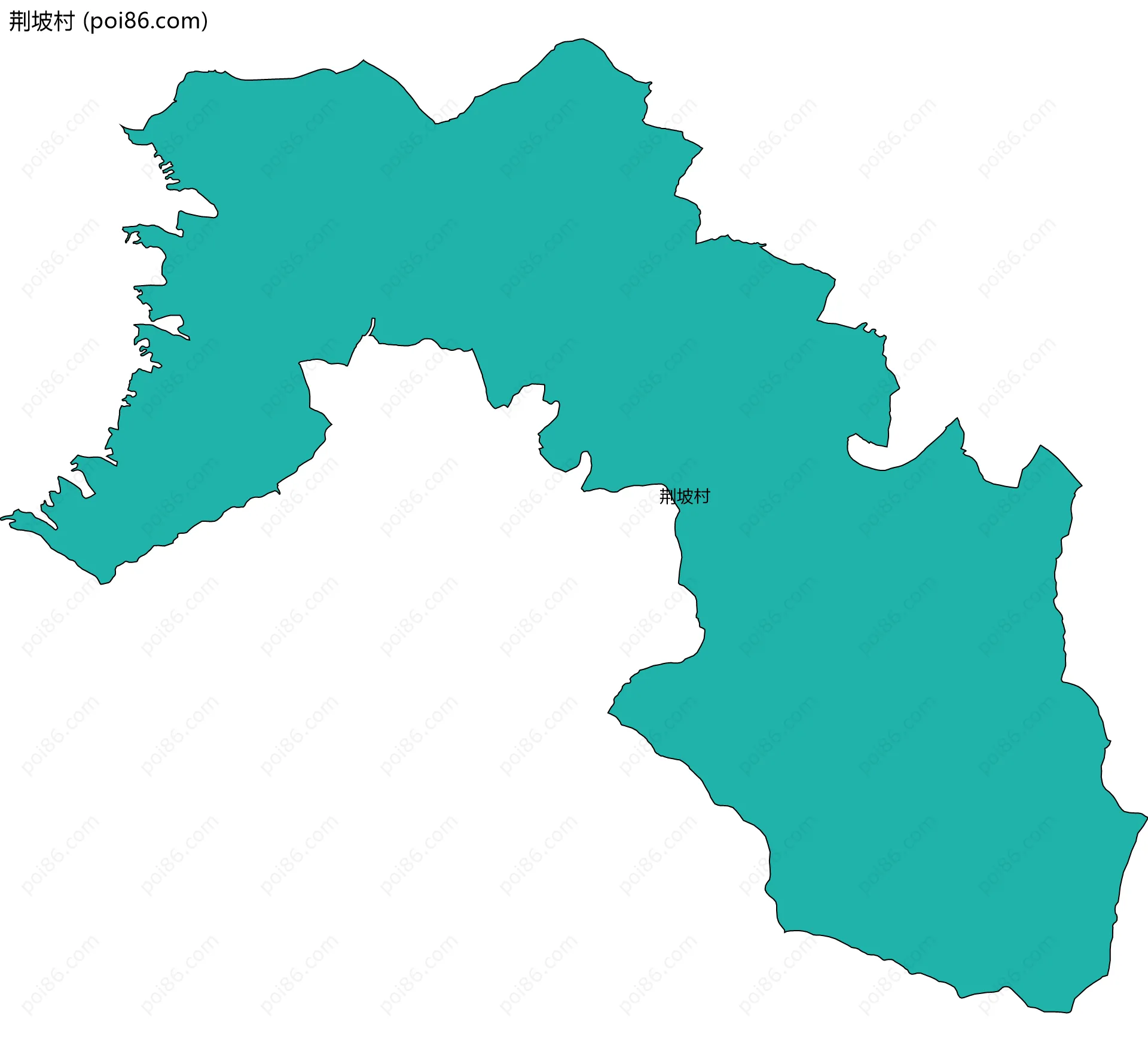 荆坡村边界地图