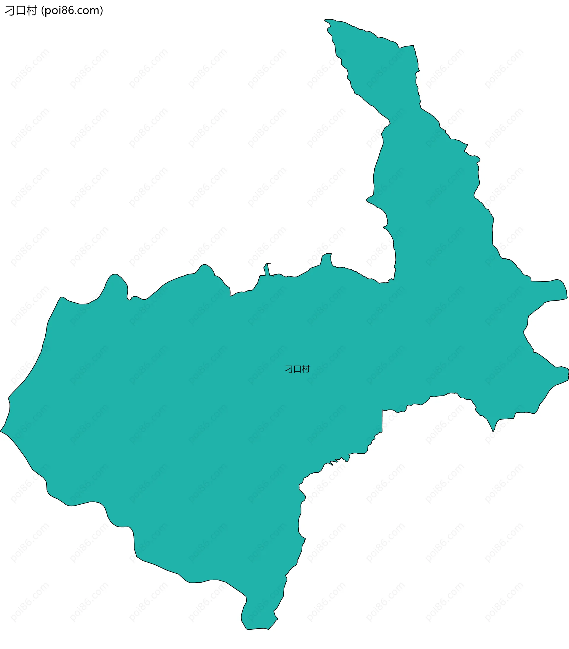 刁口村边界地图