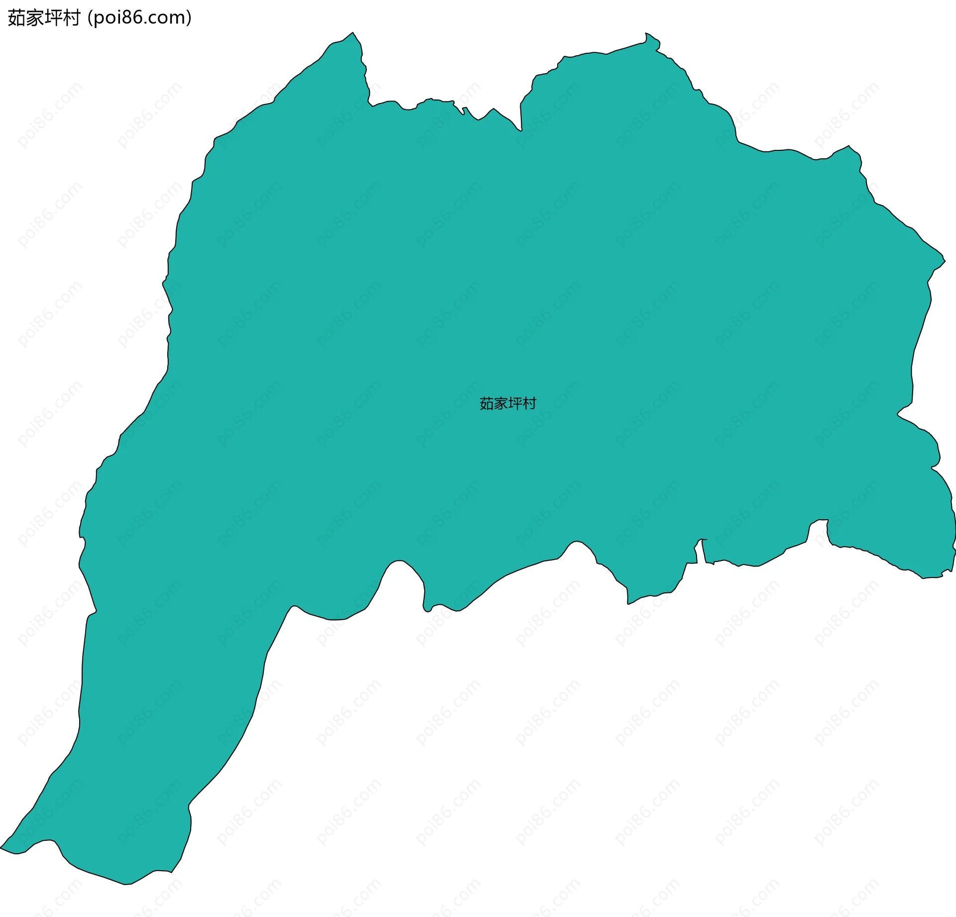 茹家坪村边界地图