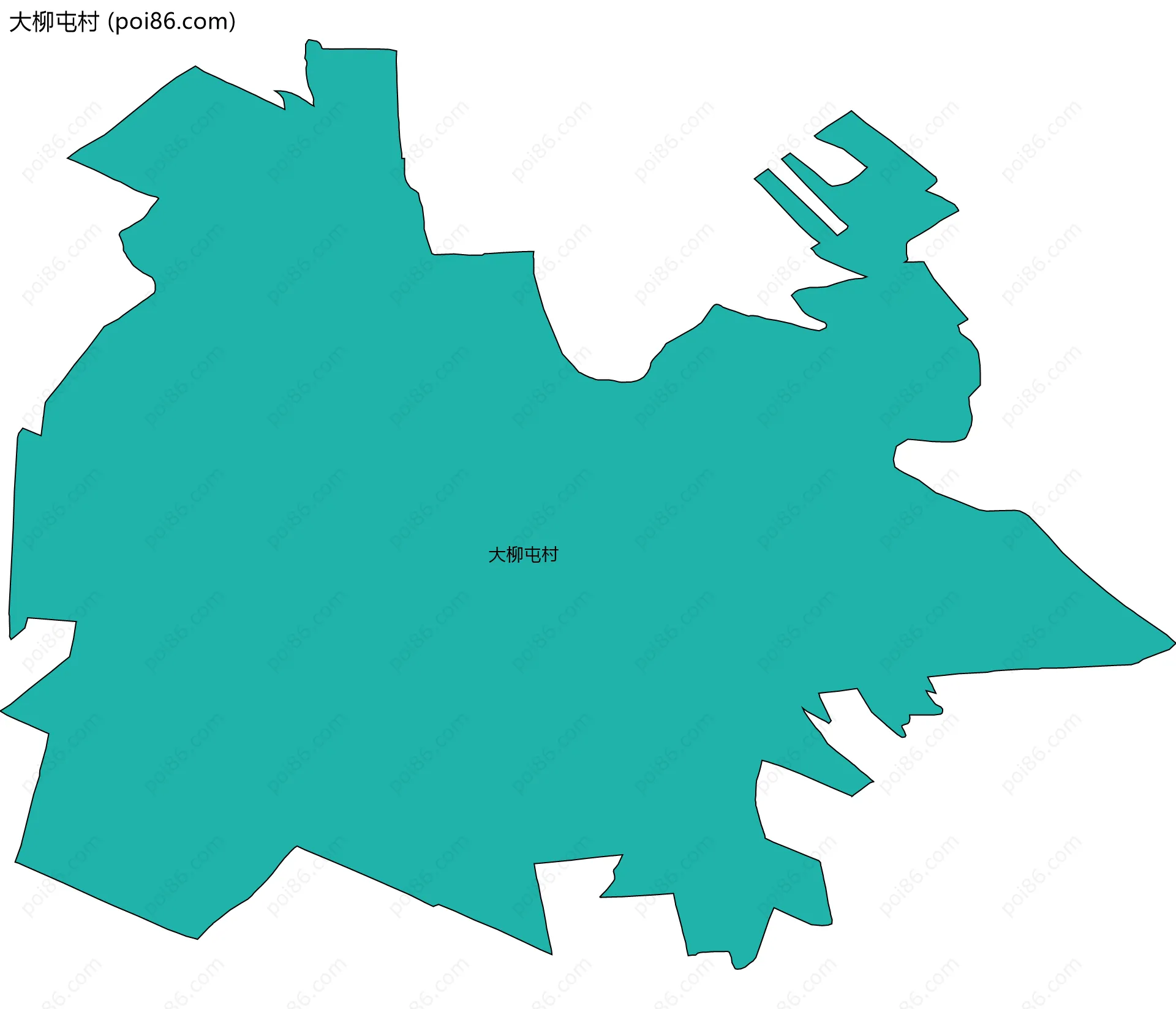 大柳屯村边界地图
