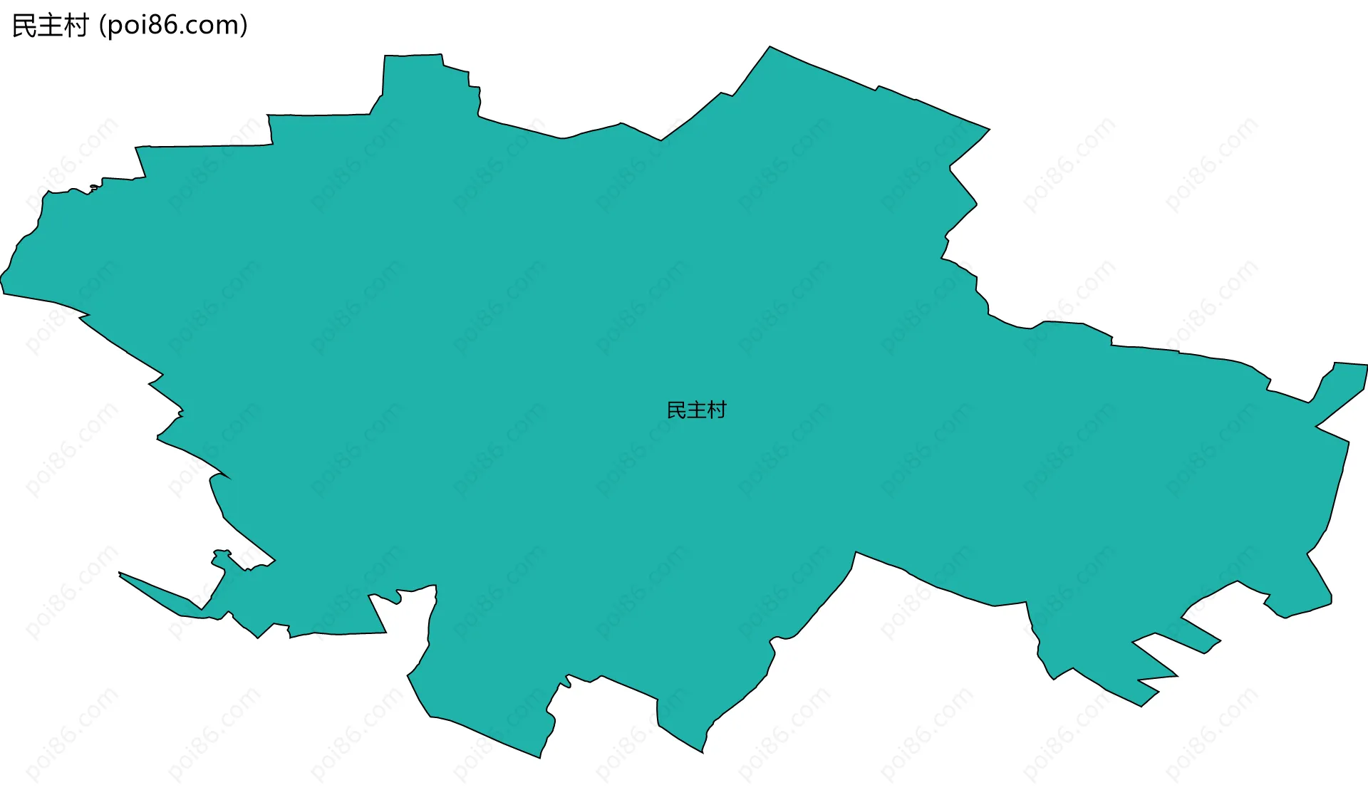 民主村边界地图