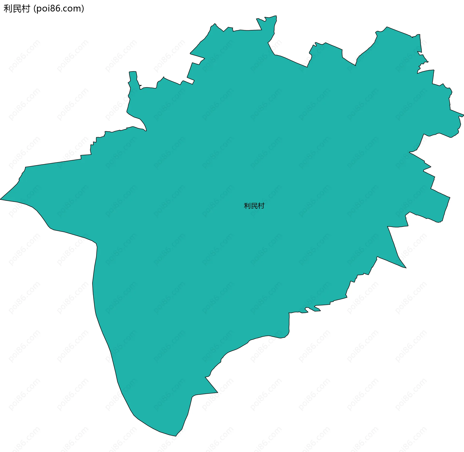 利民村边界地图