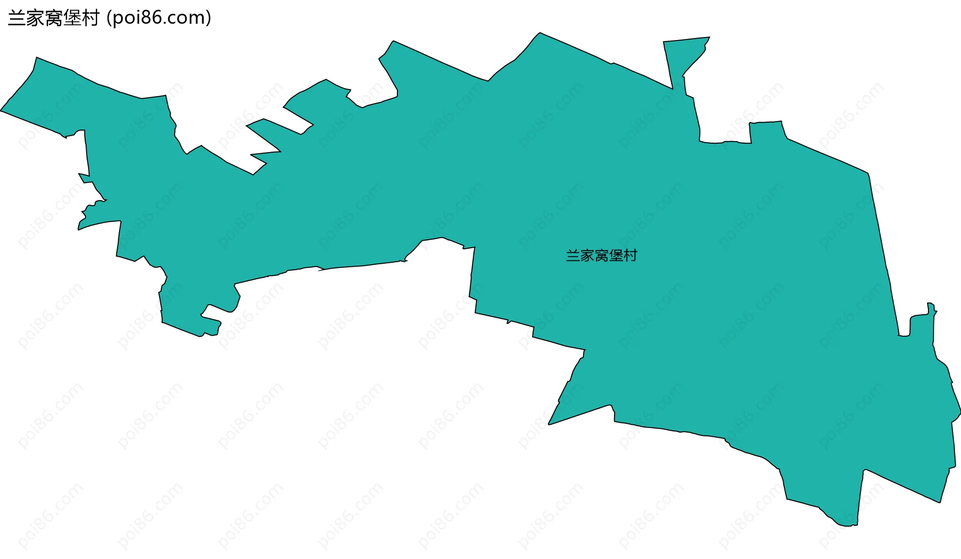 兰家窝堡村边界地图