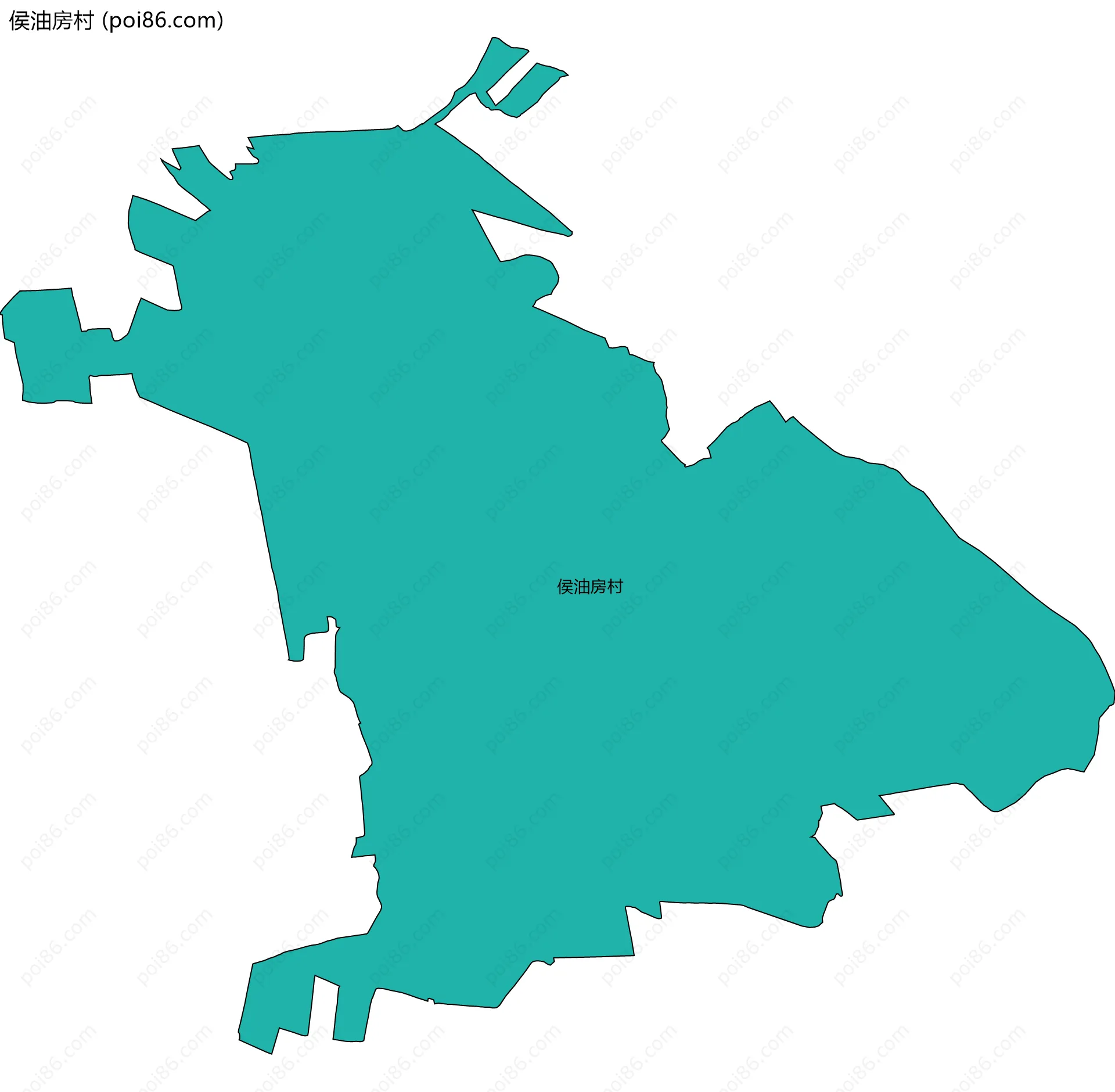 侯油房村边界地图