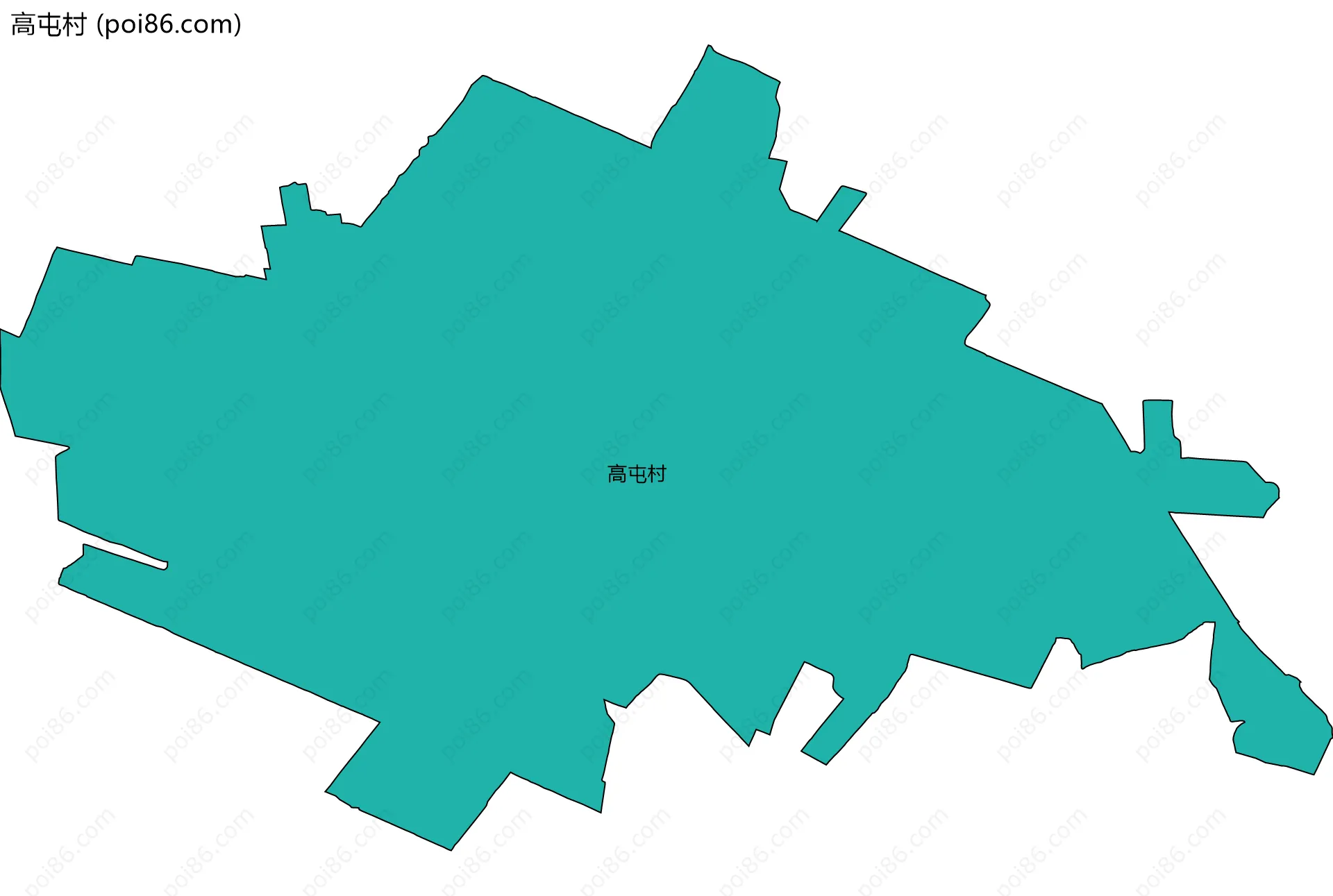 高屯村边界地图