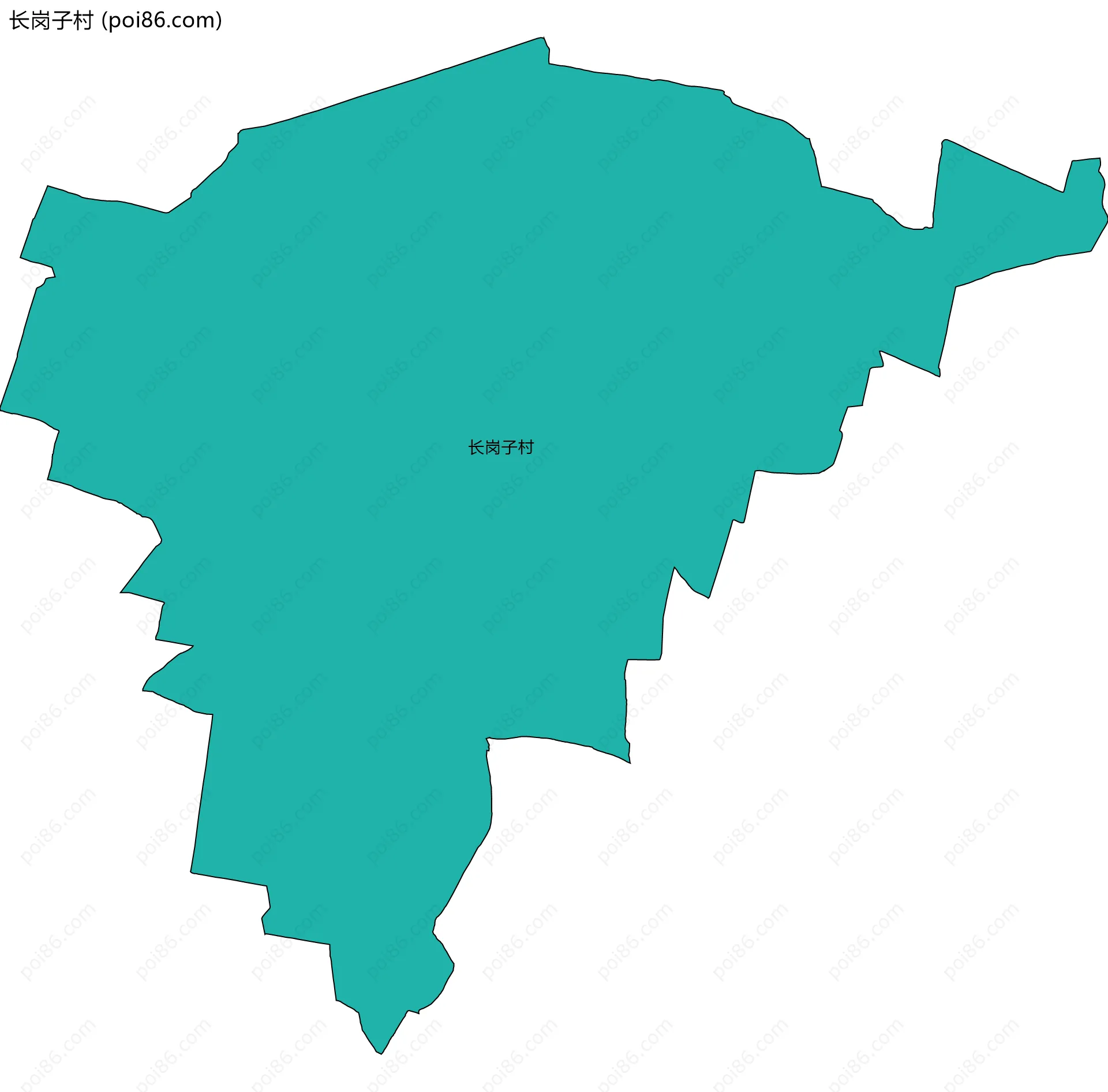 长岗子村边界地图
