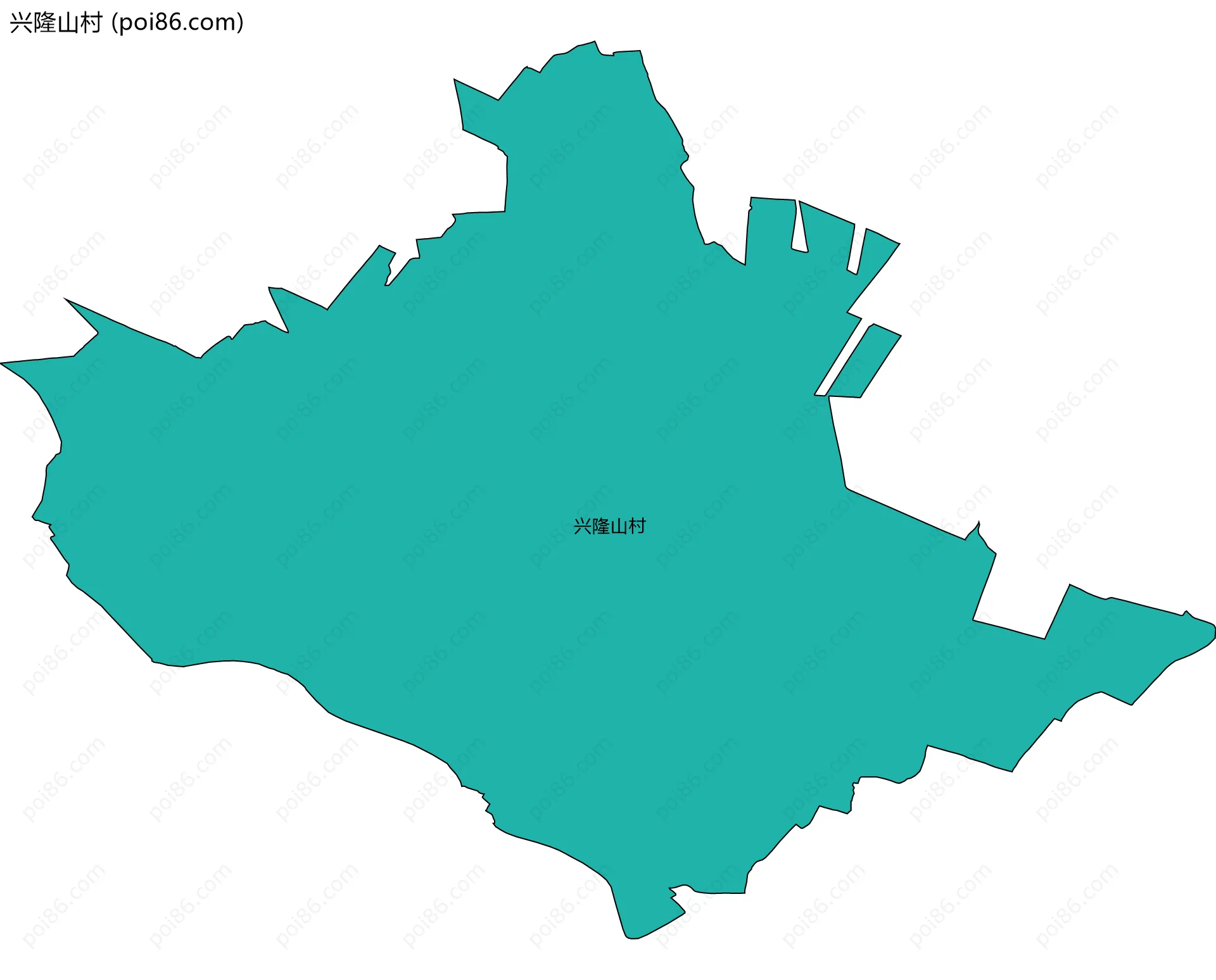 兴隆山村边界地图