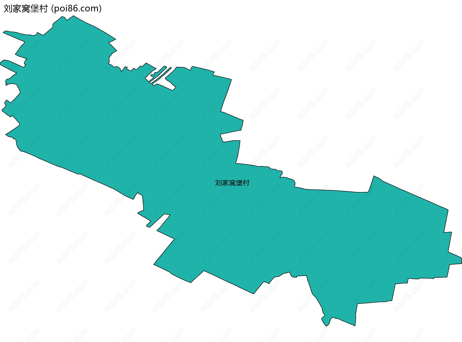 刘家窝堡村边界地图