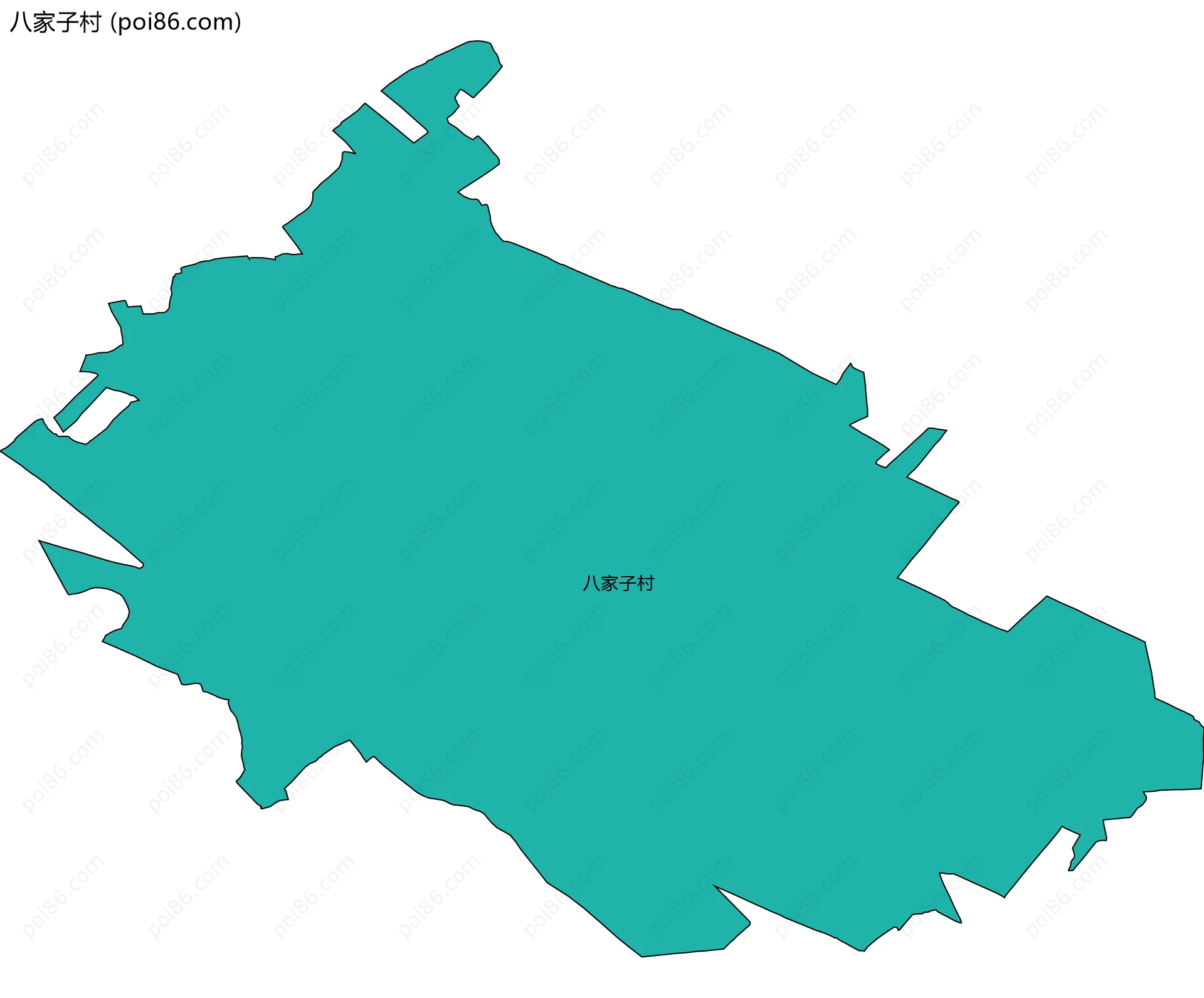 八家子村边界地图