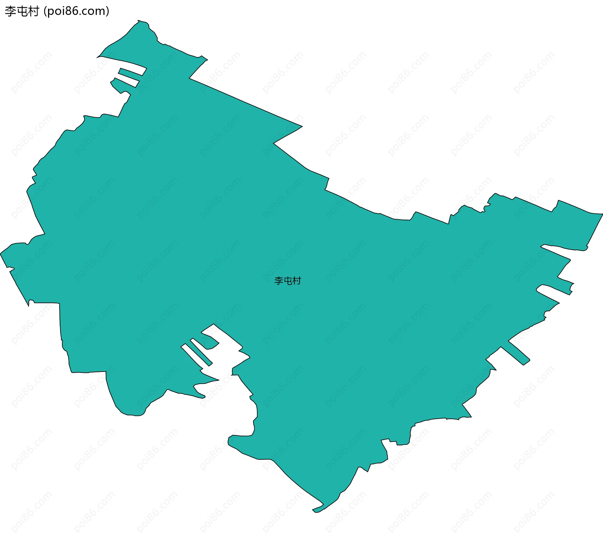 李屯村边界地图