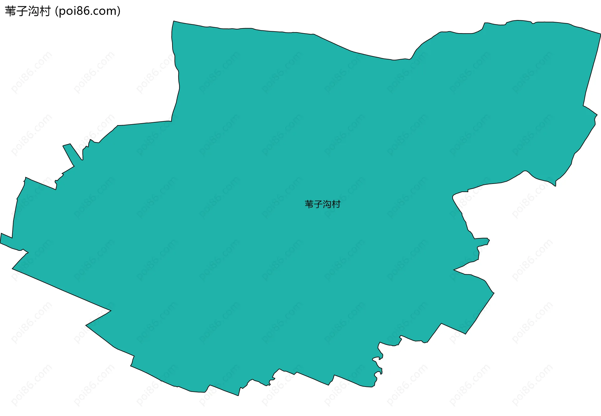 苇子沟村边界地图