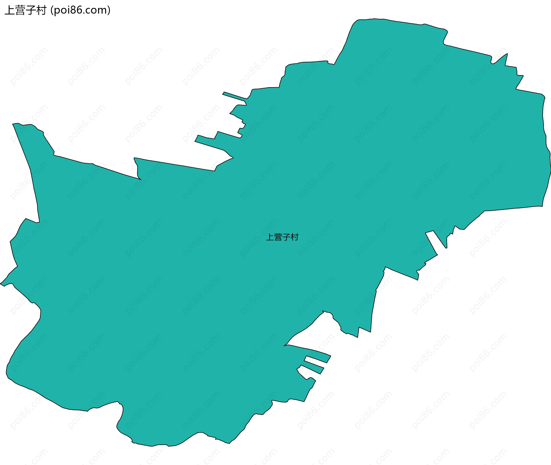 上营子村边界地图