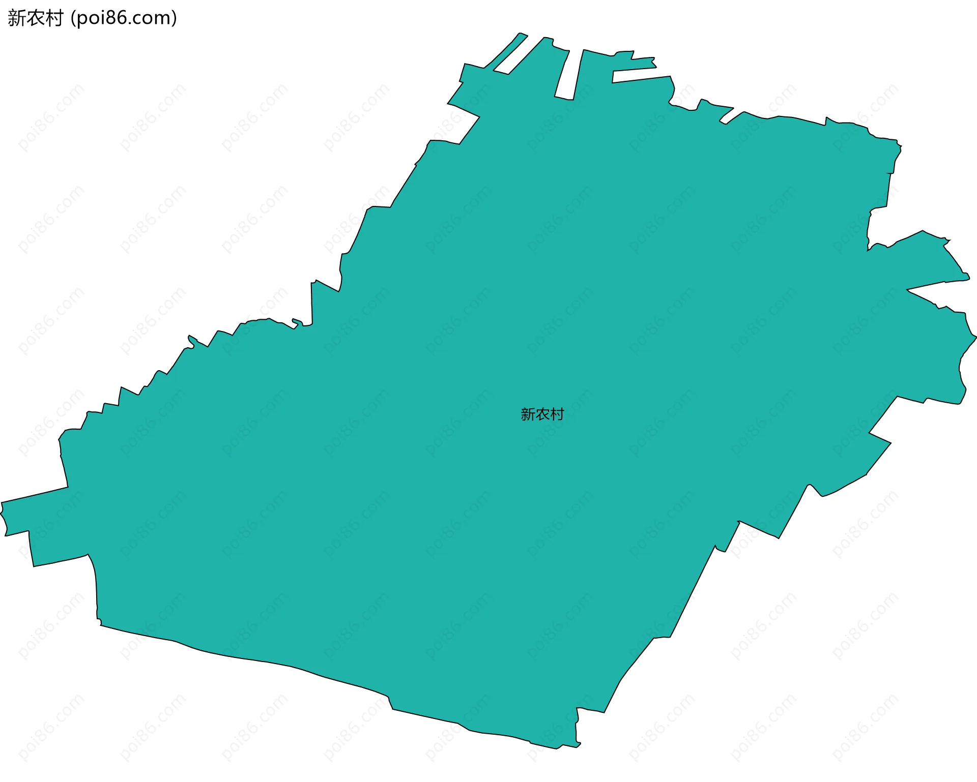 新农村边界地图