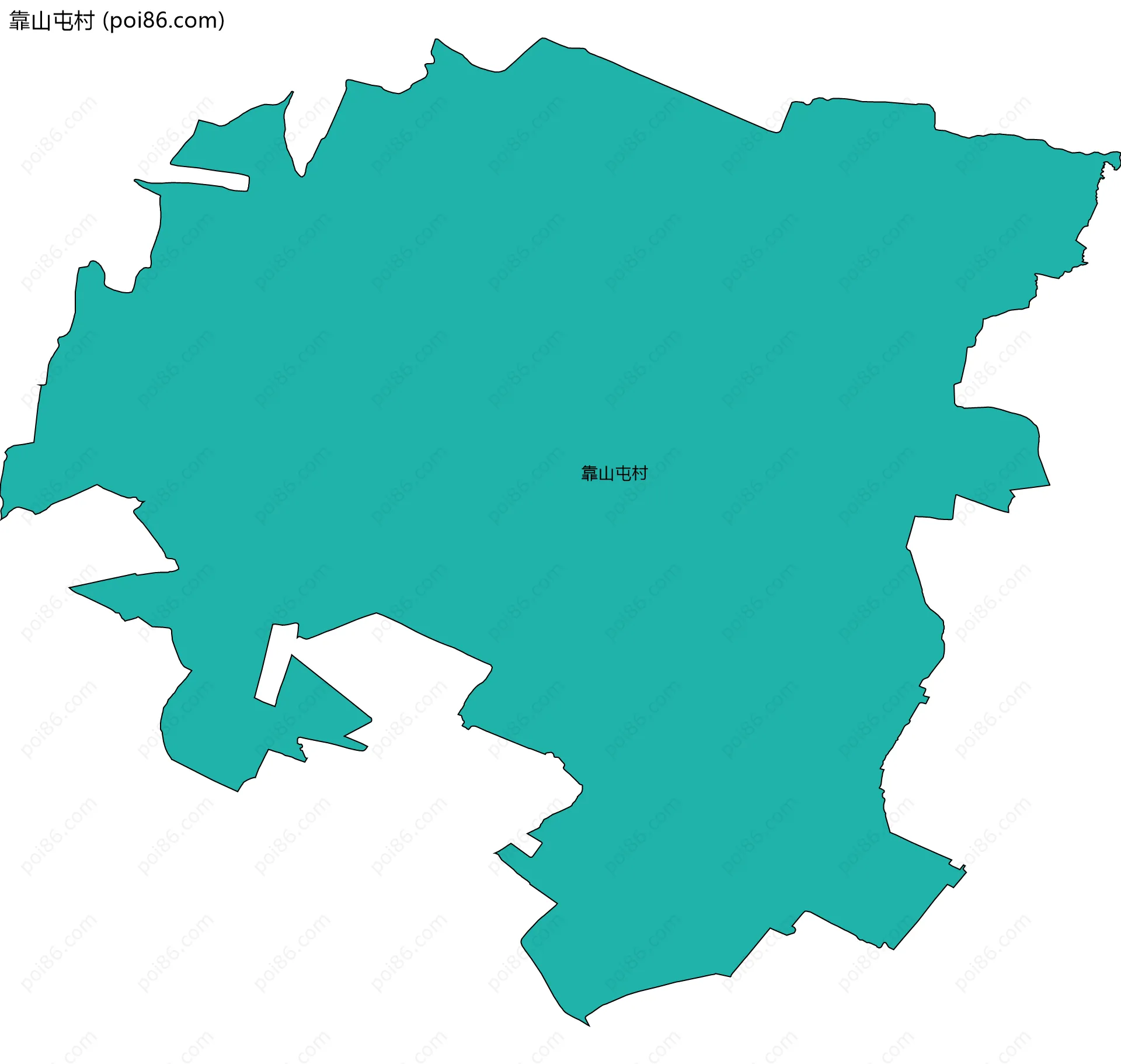 靠山屯村边界地图