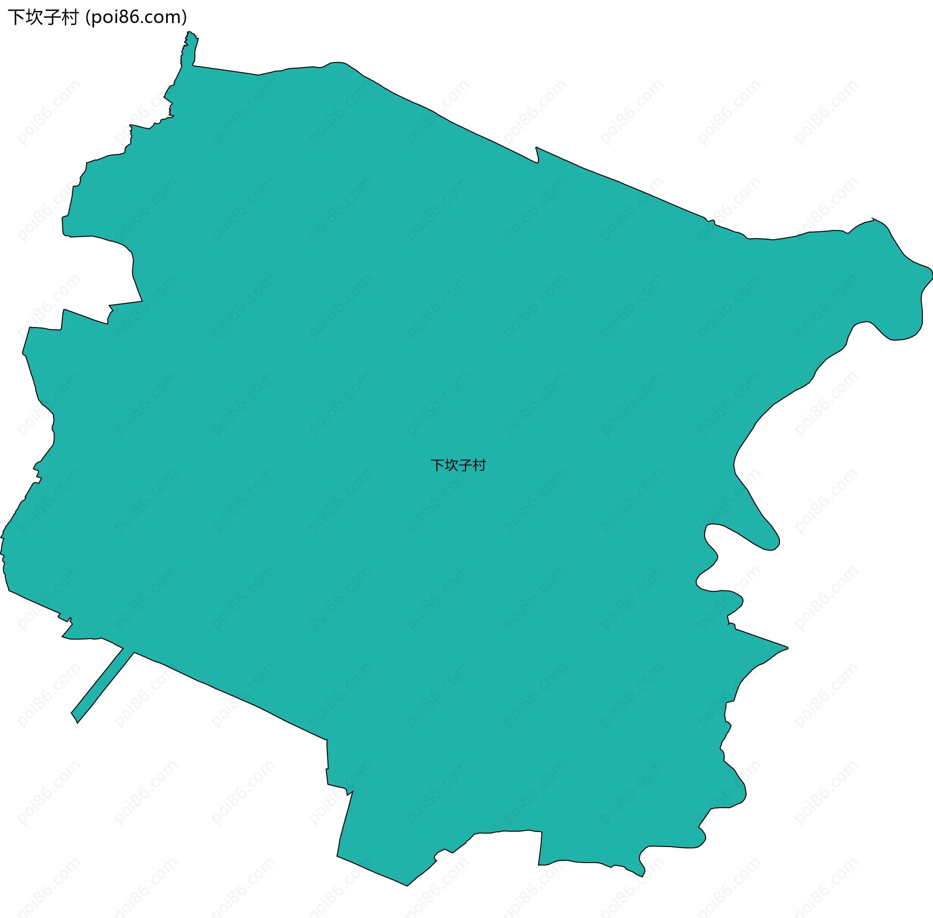 下坎子村边界地图