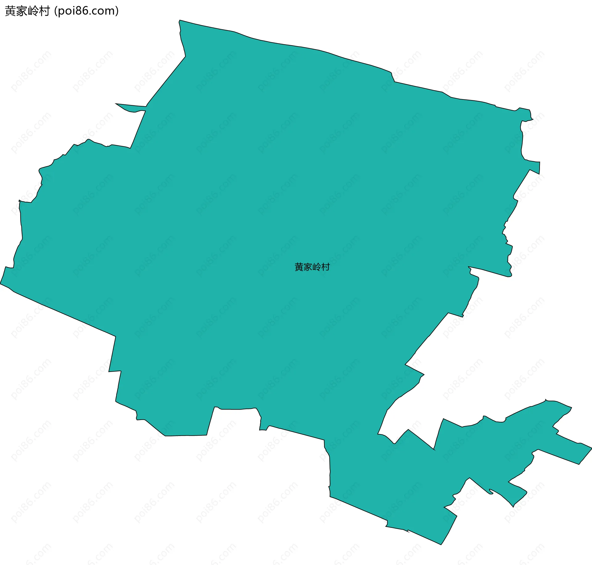 黄家岭村边界地图