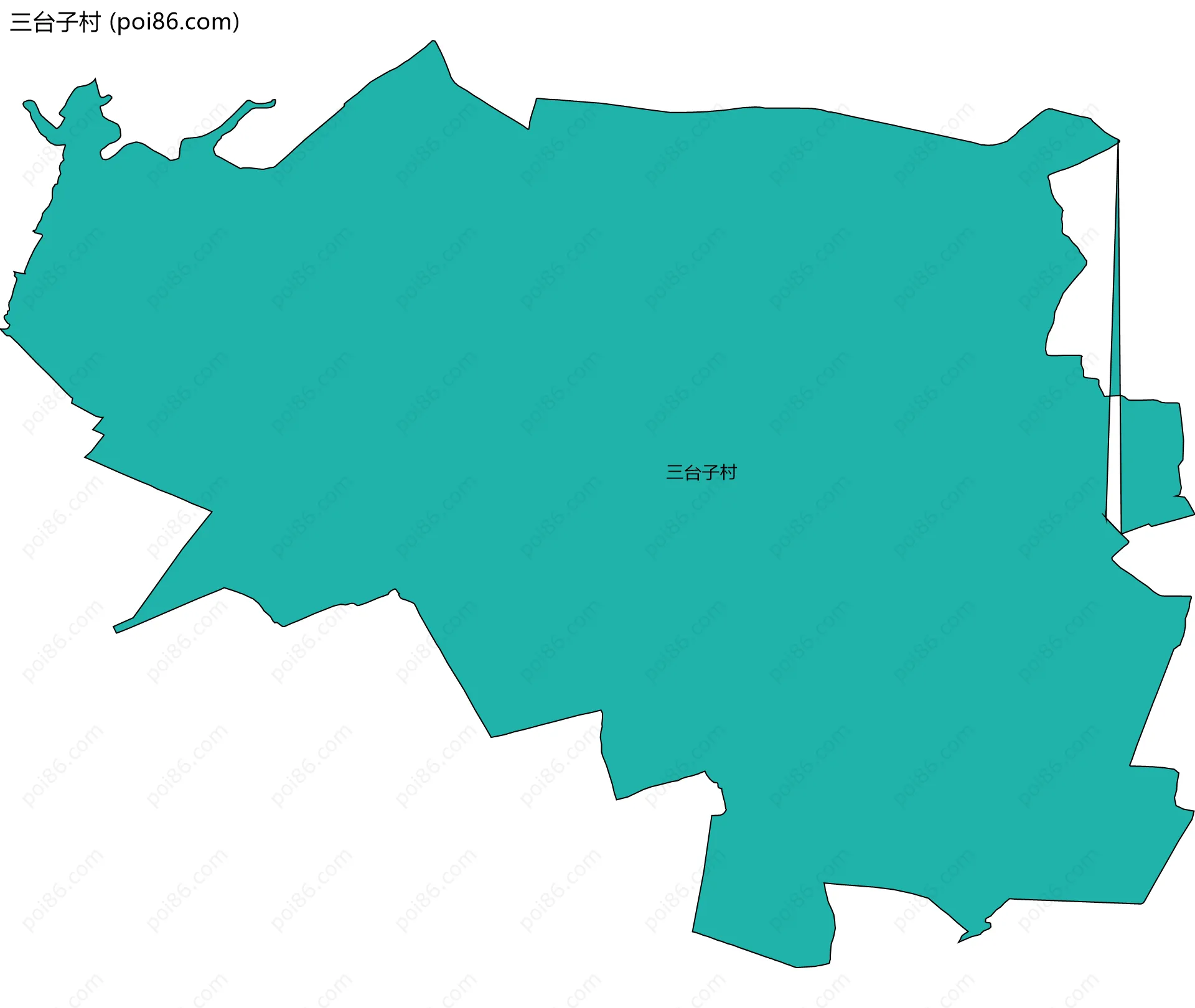 三台子村边界地图