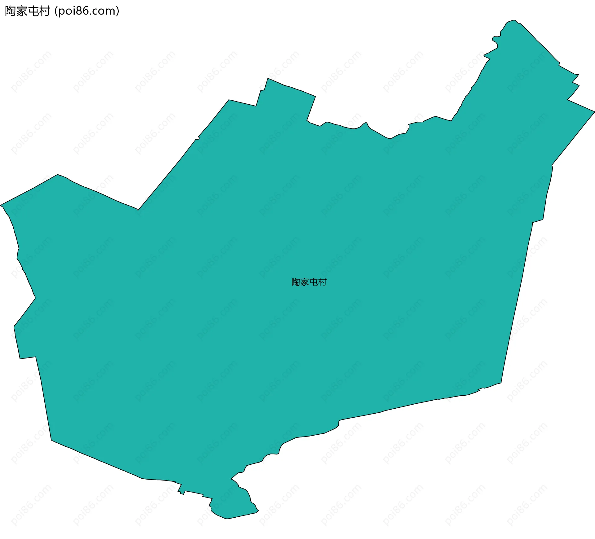 陶家屯村边界地图