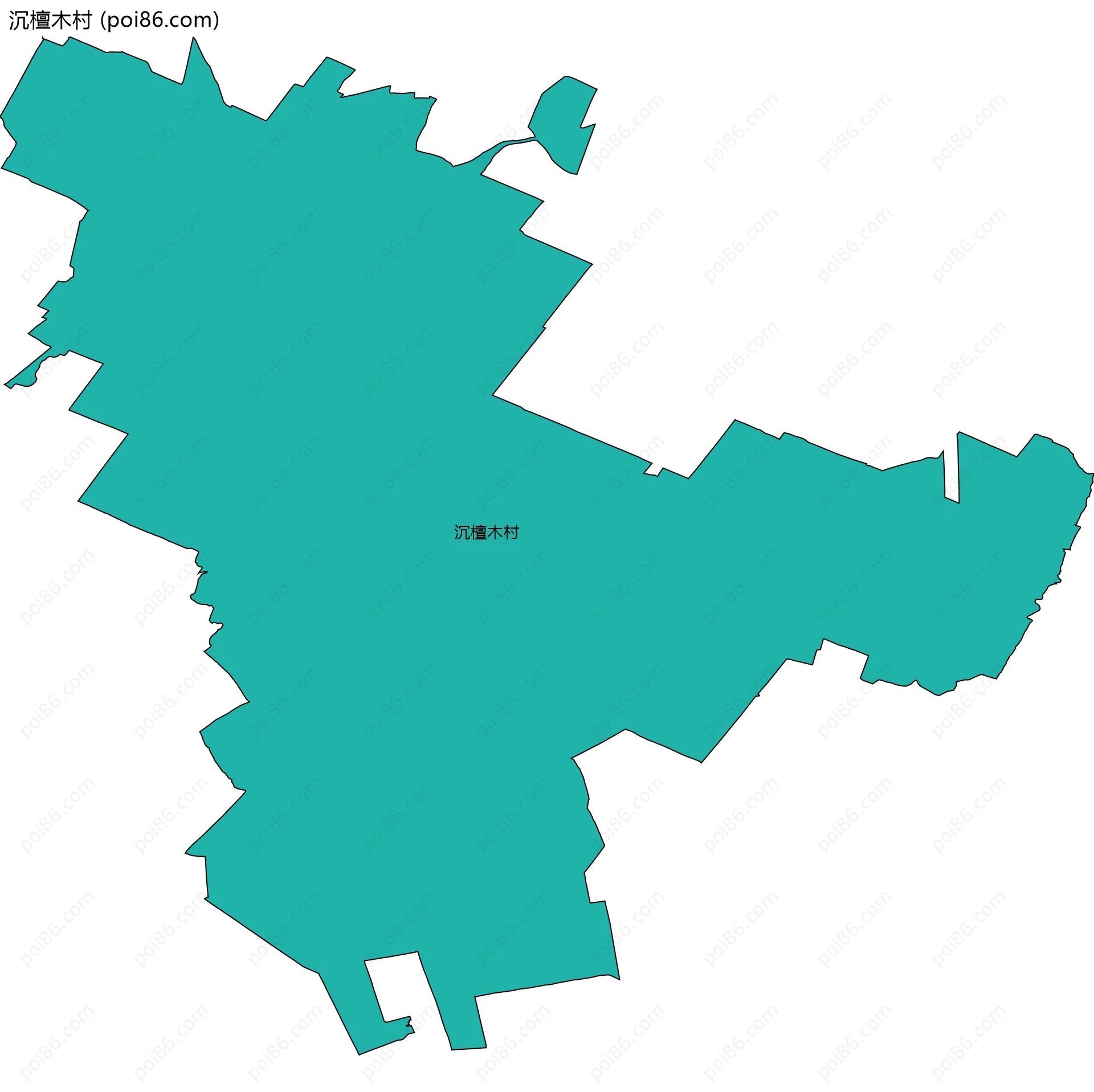 沉檀木村边界地图