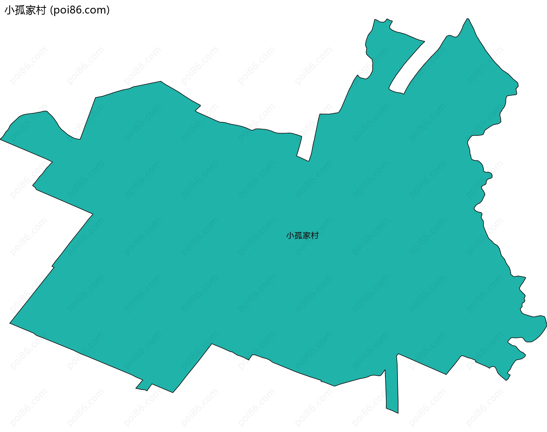 小孤家村边界地图