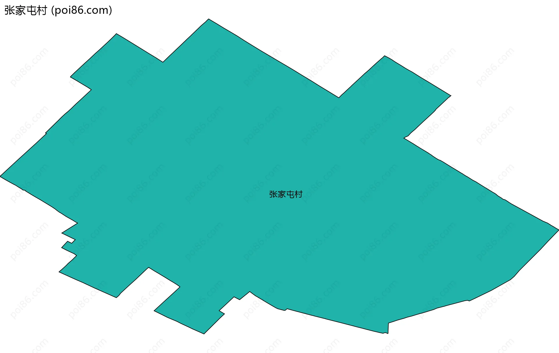 张家屯村边界地图