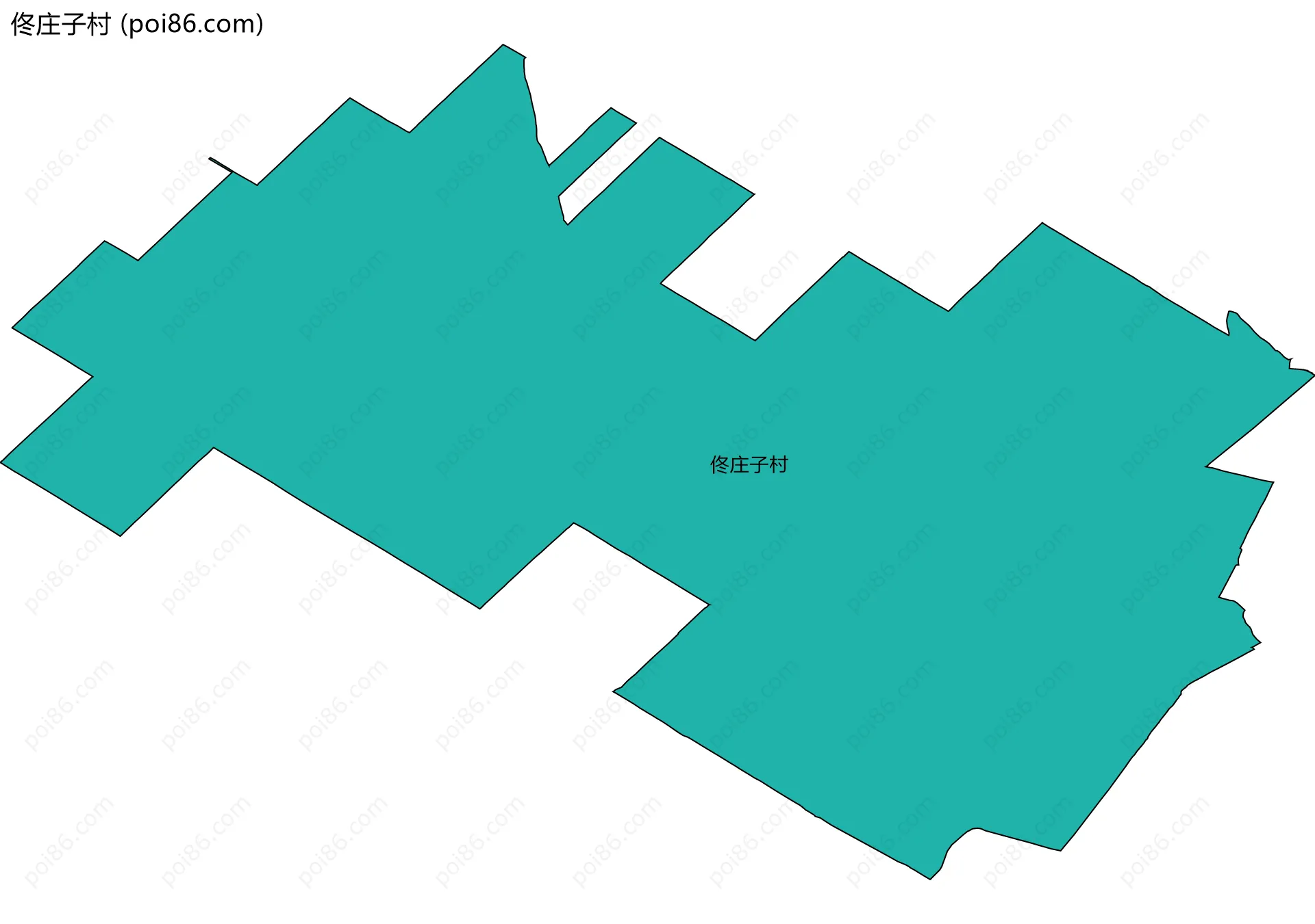 佟庄子村边界地图