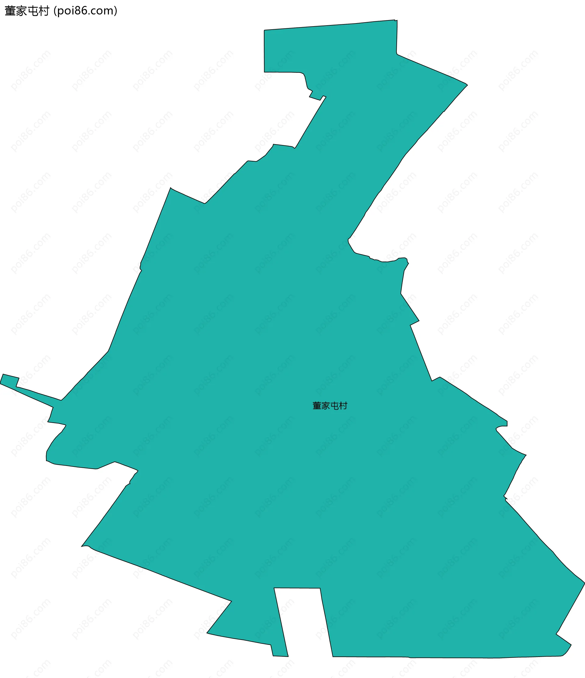 董家屯村边界地图